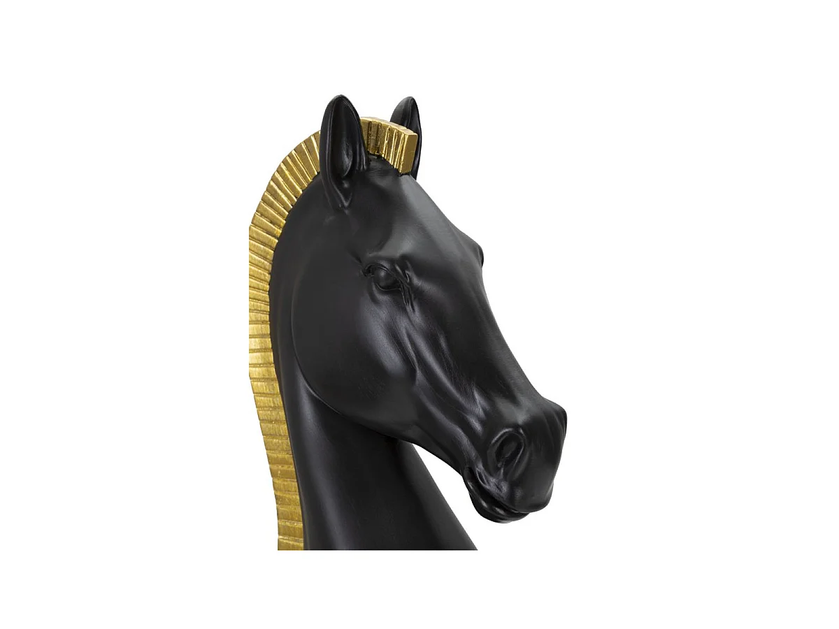Pièce d'Échec Déco en Résine "Cavalier" 50cm Noir
