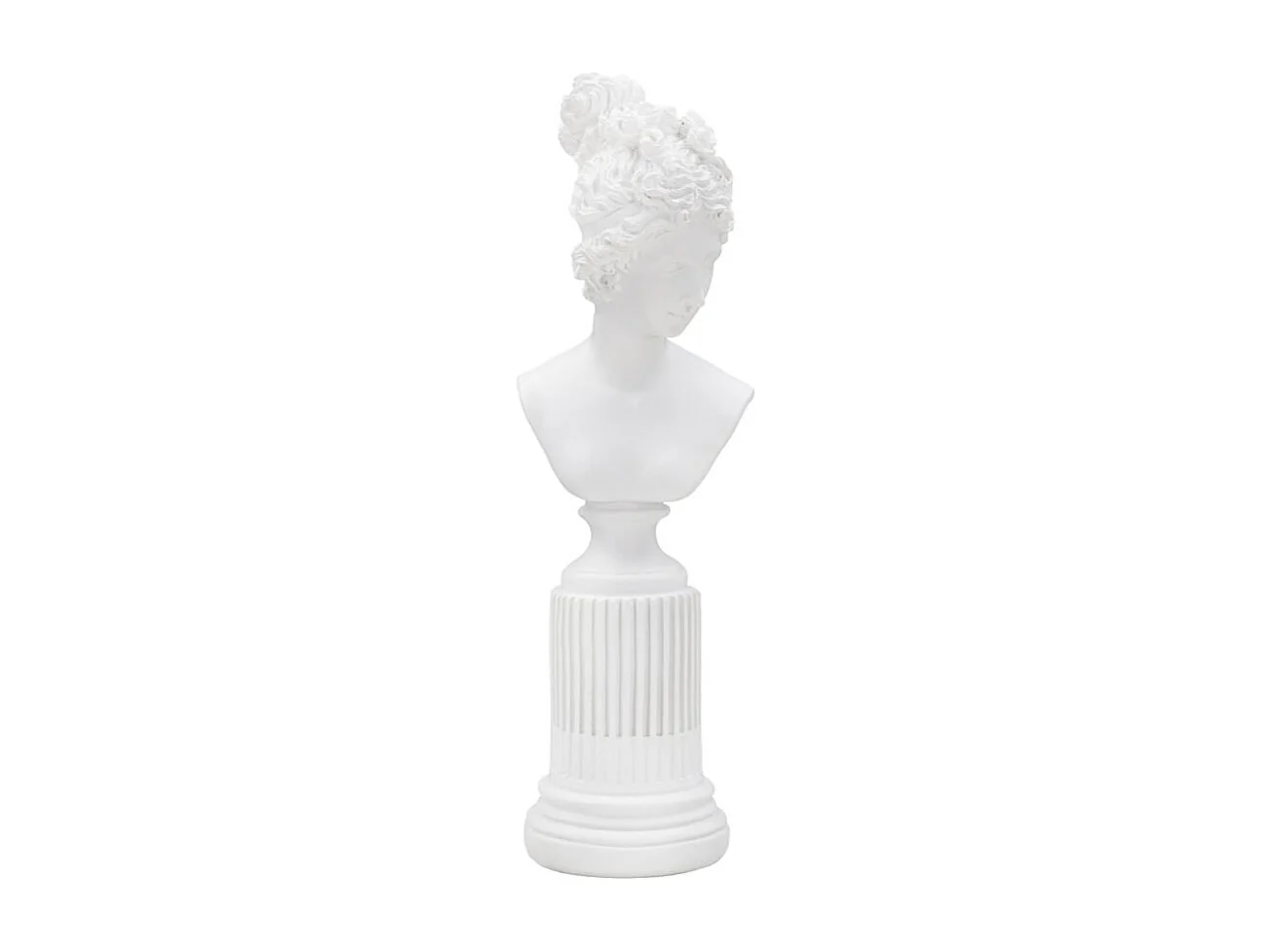 Statuette Buste Femme Déco "Terrence" 35cm Blanc
