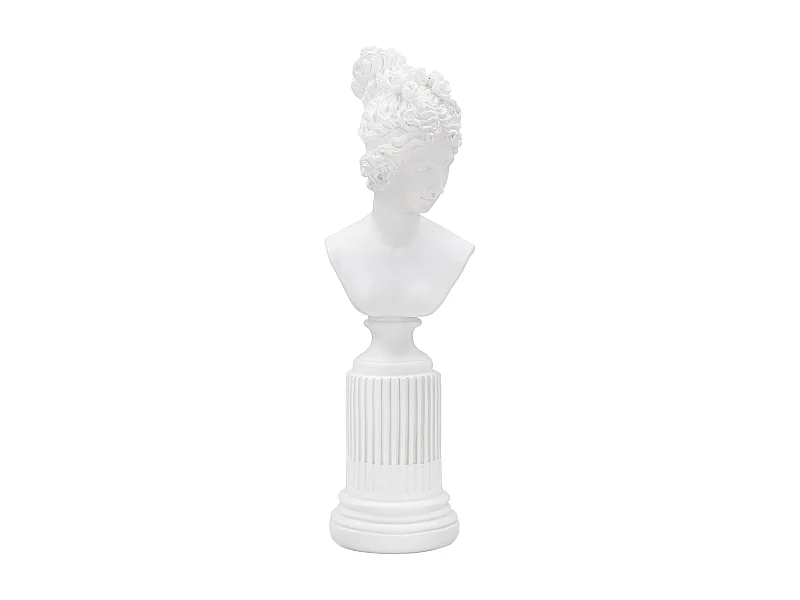 Statuette Buste Femme Déco "Terrence" 35cm Blanc