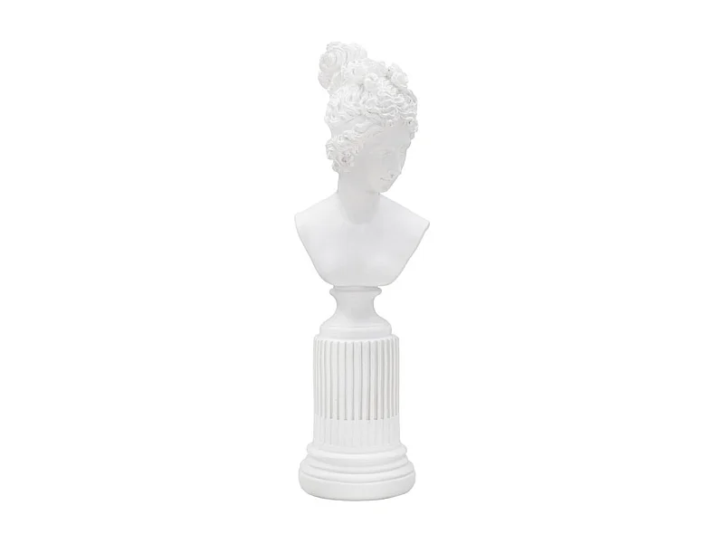 Statuette Buste Femme Déco "Terrence" 35cm Blanc