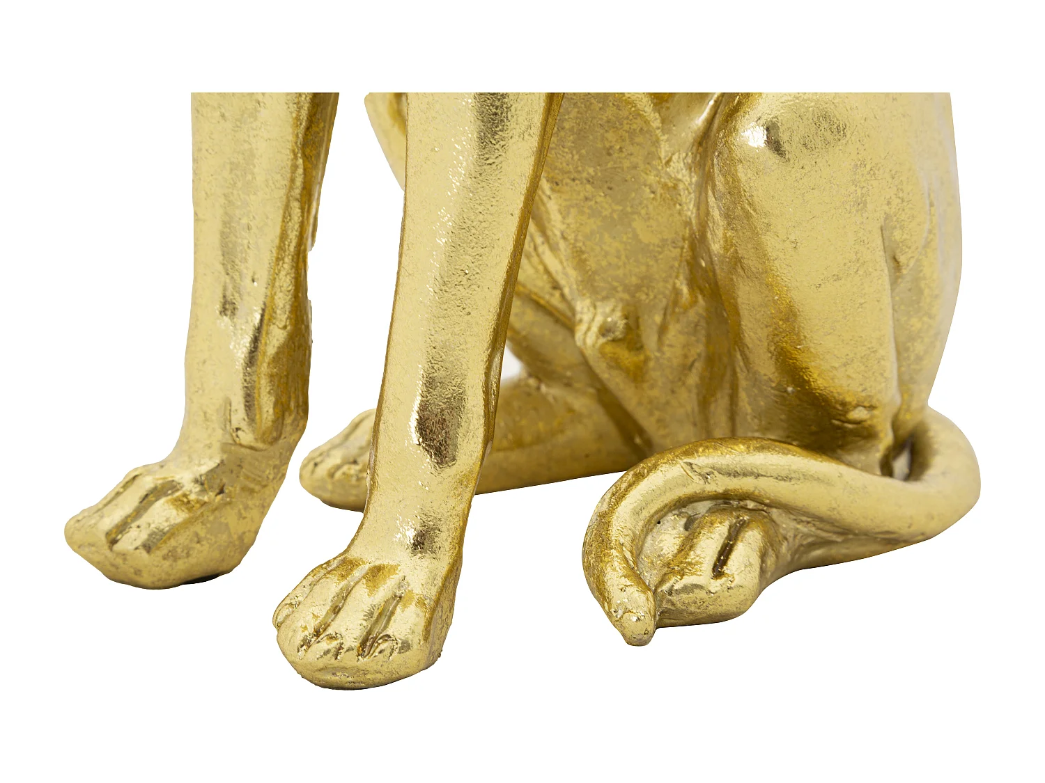 Statuette Déco Chien "Couronne" 33cm Or