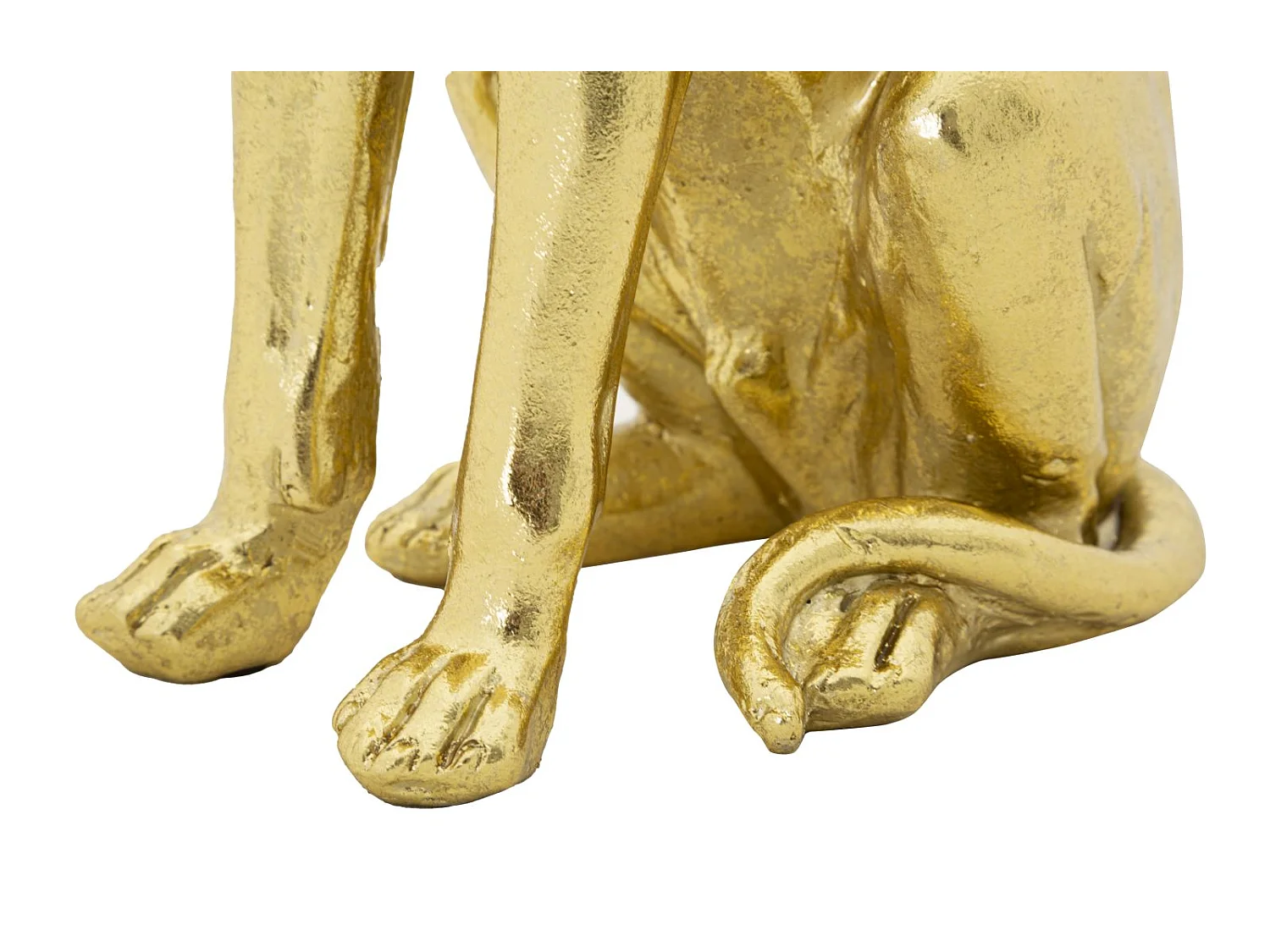 Statuette Déco Chien "Couronne" 33cm Or