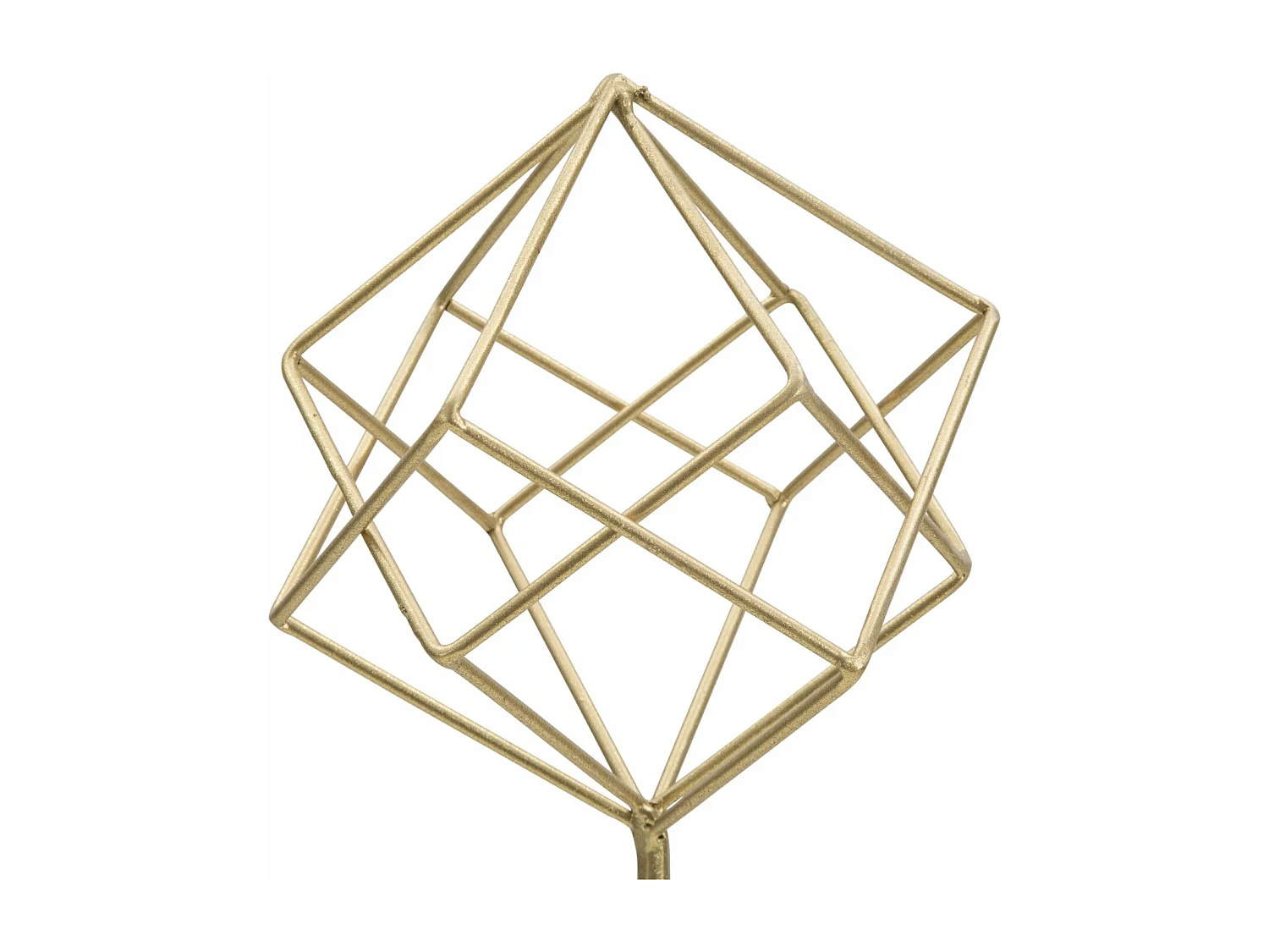 Scultura in metallo dorata con base in marmo bianca cm 16x18x41,5