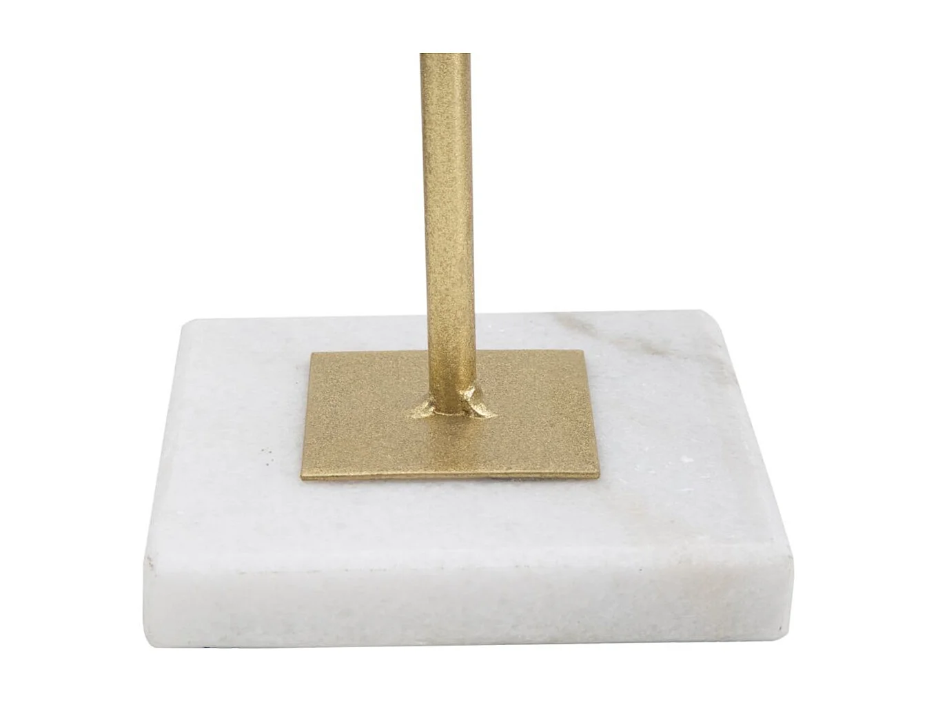 Gouden metalen sculptuur met witte marmeren voet 16x18x41,5 cm