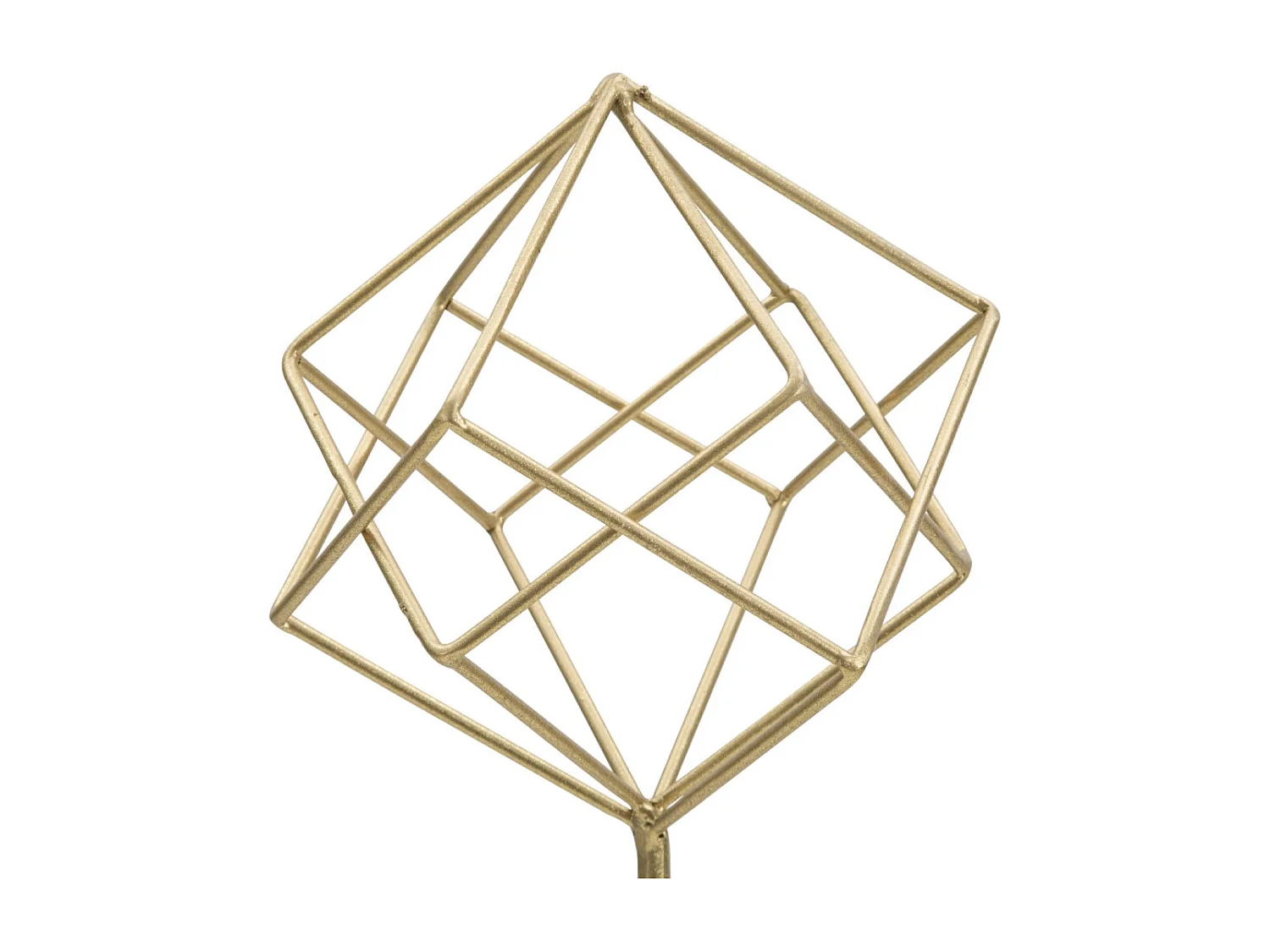 Objet Déco en Métal "Cube" 41cm Or