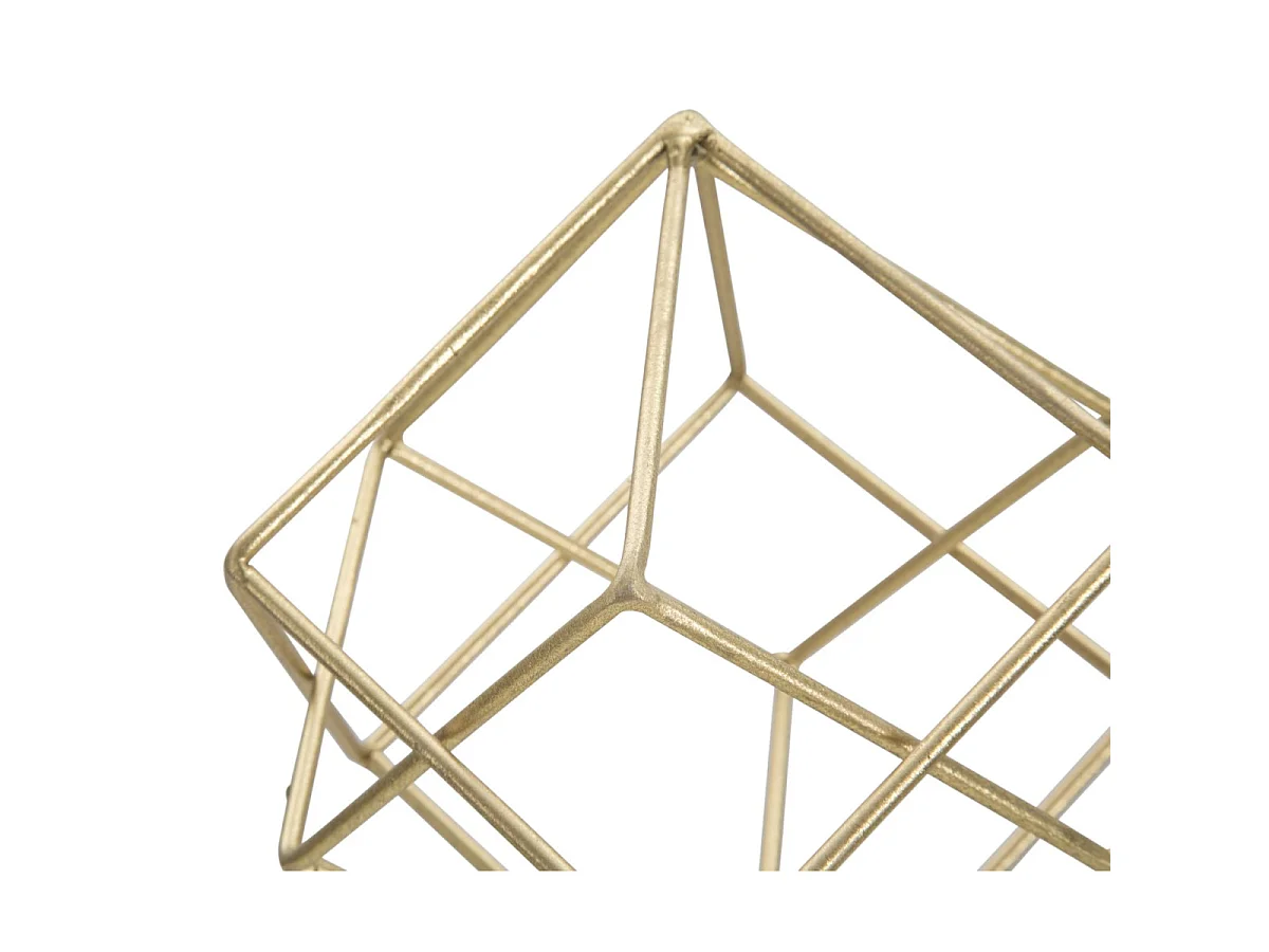 Objet Déco en Métal "Cube" 41cm Or