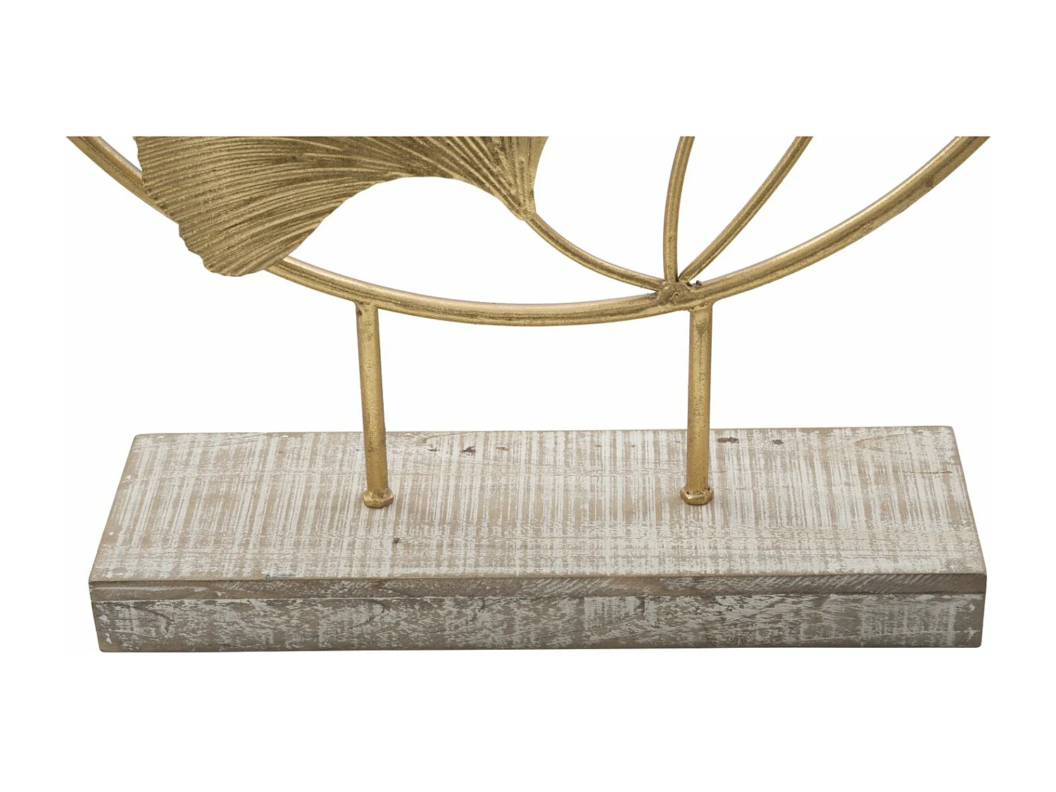 Scultura in metallo dorata con base cm 50x12,5x64