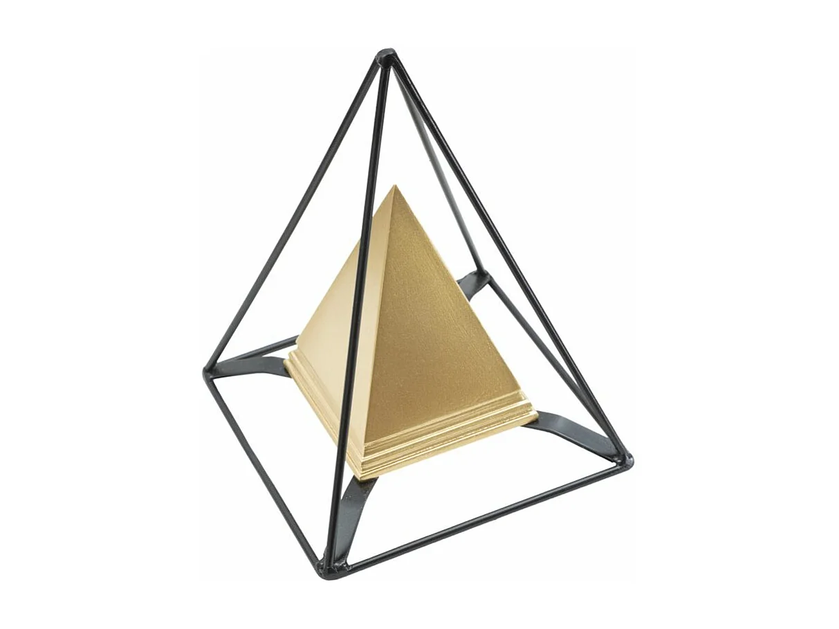 Pyramide Déco Design "Ellios" 19cm Or