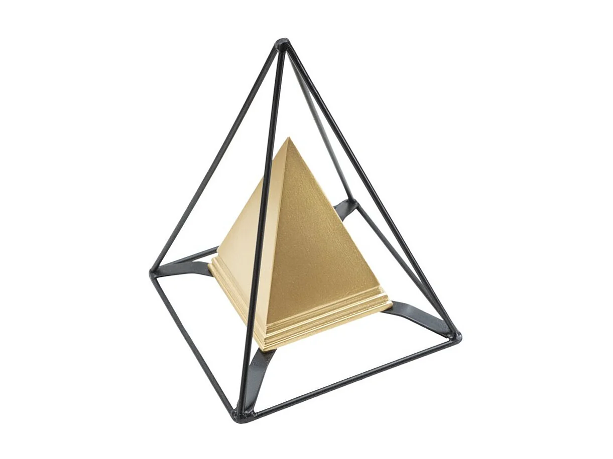 Pyramide Déco Design "Ellios" 19cm Or