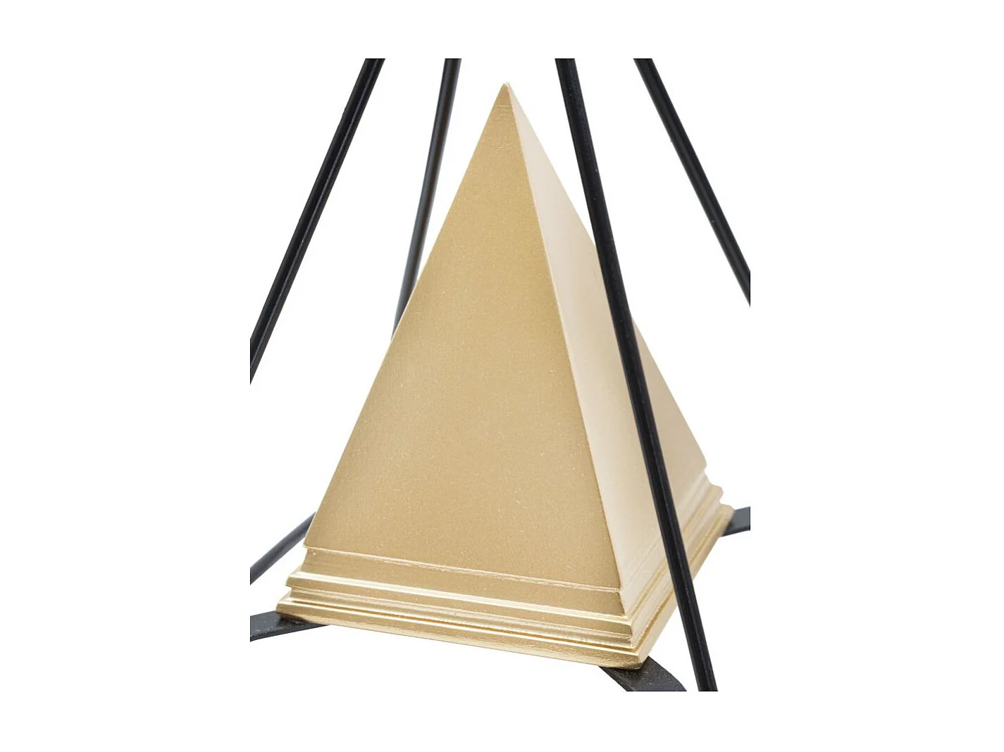 Pyramide Déco Design "Ellios" 19cm Or