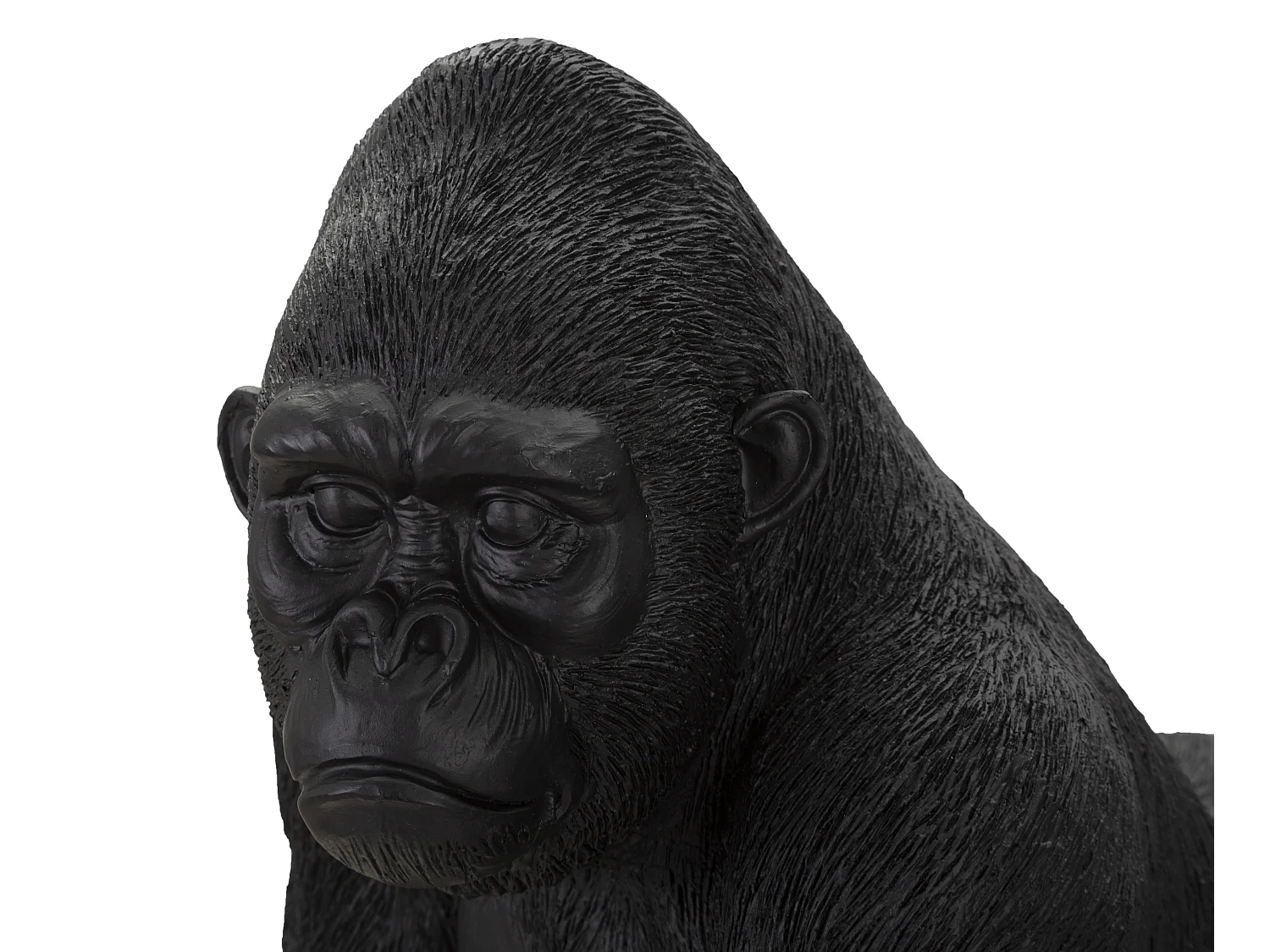 Statuette Déco en Résine "Gorille Debout" 37cm Noir