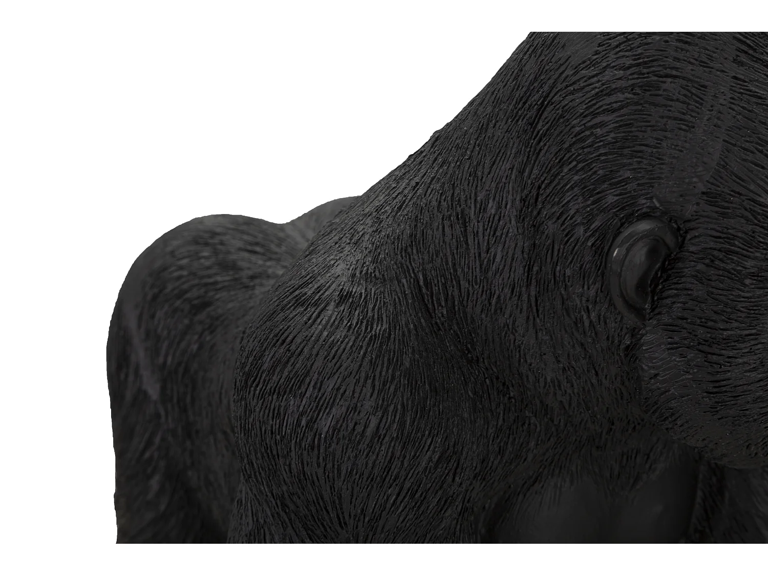 Statuette Déco en Résine "Gorille Debout" 37cm Noir