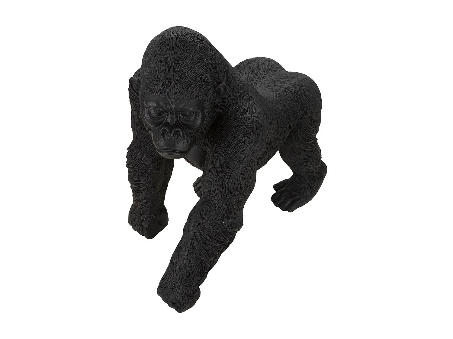 Statuette Déco en Résine "Gorille Debout" 37cm Noir