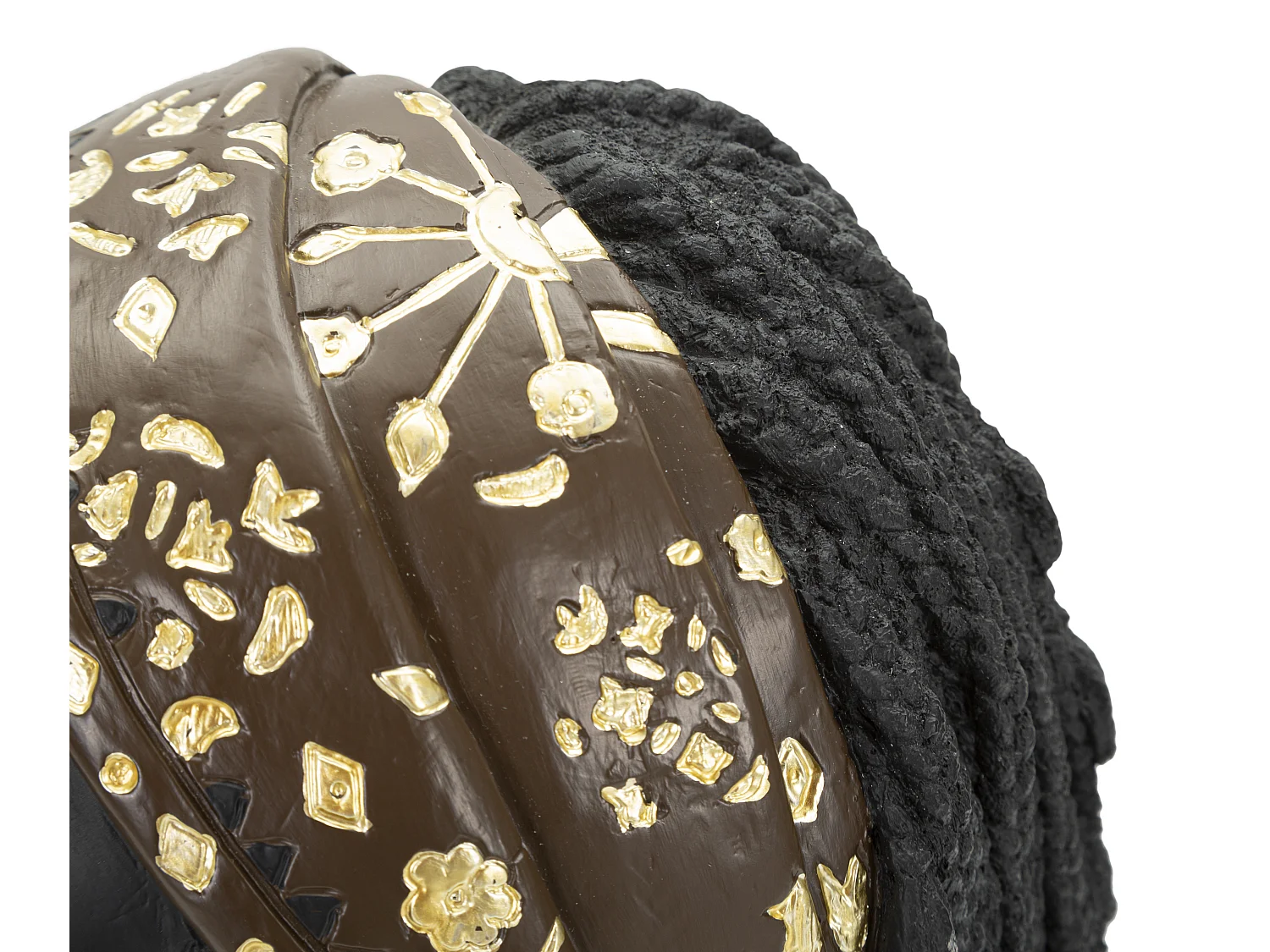 Statuette Tête Femme Bandeau "Massai" 30cm Noir