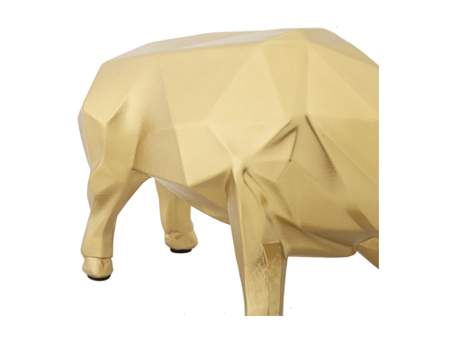 Statua di toro in resina dorata cm 19,5x9,9x10,6