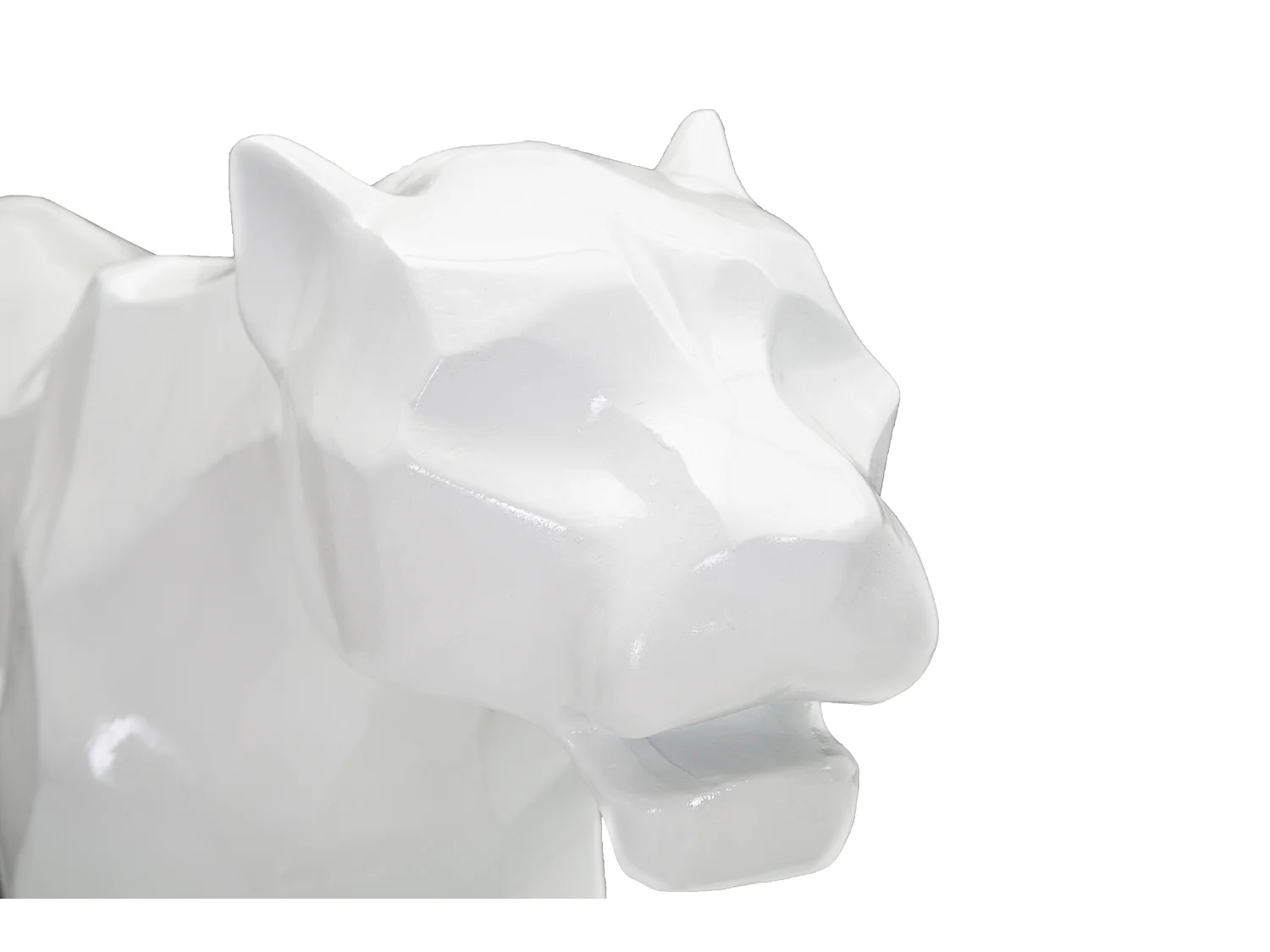 Statuette Déco en Résine "Panthère" 70cm Blanc