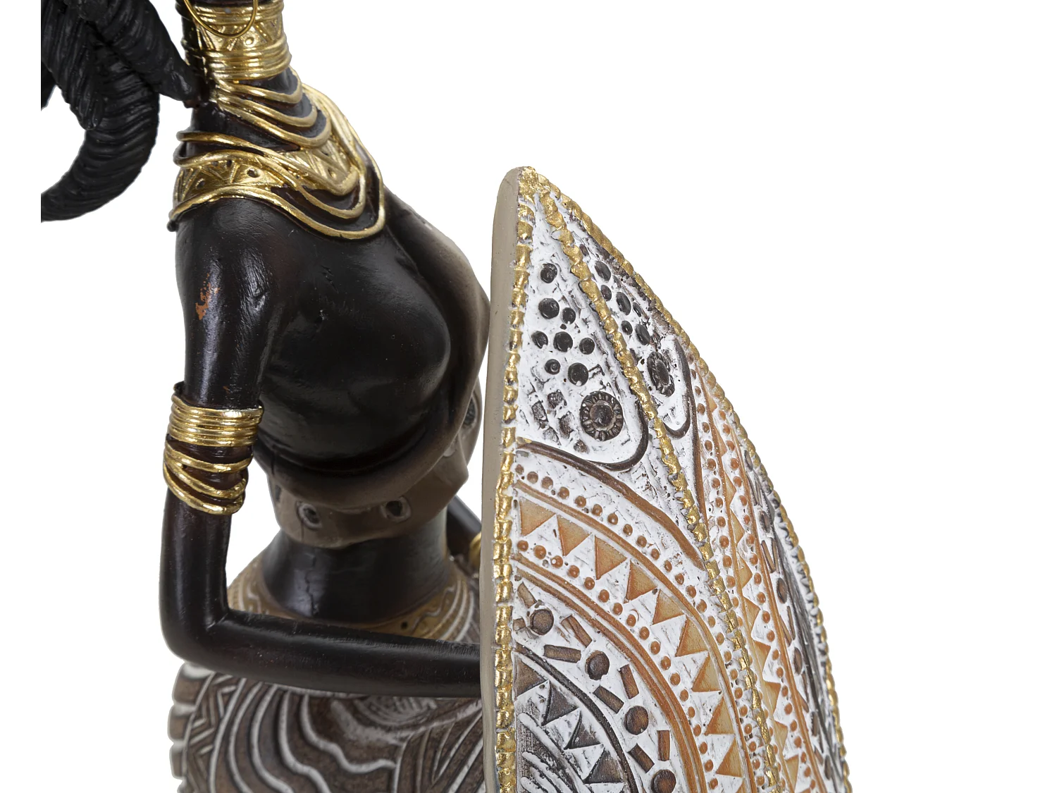 Statuette Déco Femme "Tribal Masai" 24cm Multicolore