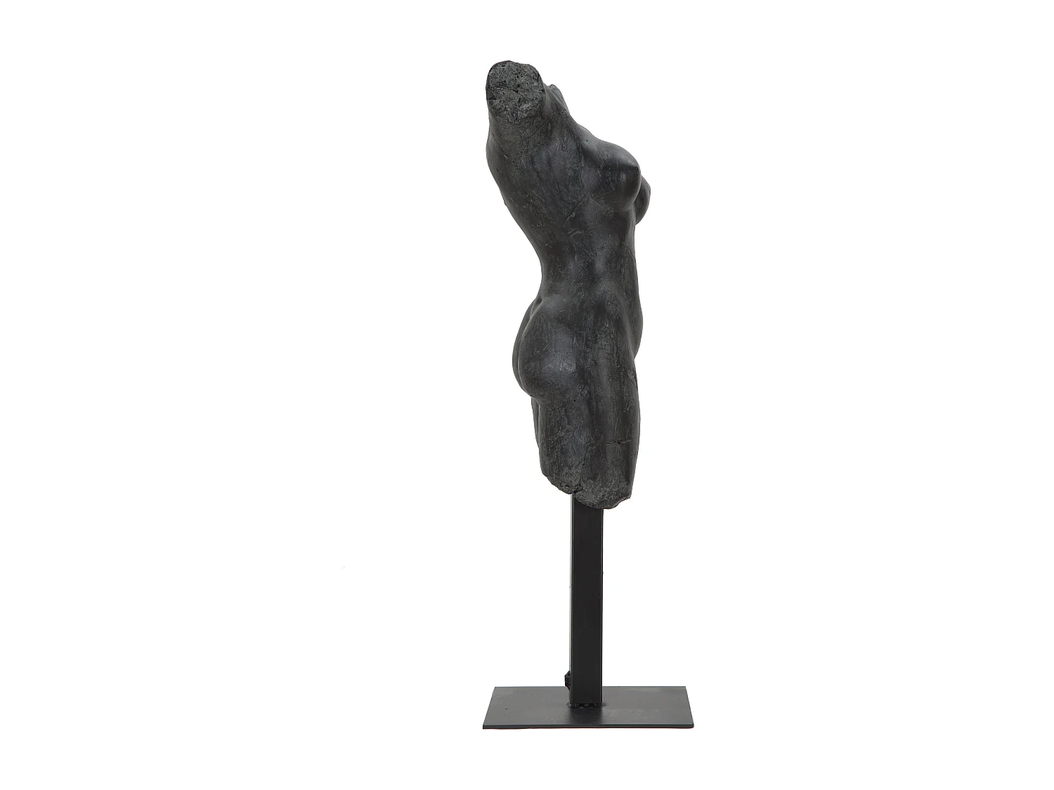 Estatueta Escultura Decorativa Busto De Mulher Em Resina Preta Afrodite Mauro Ferretti