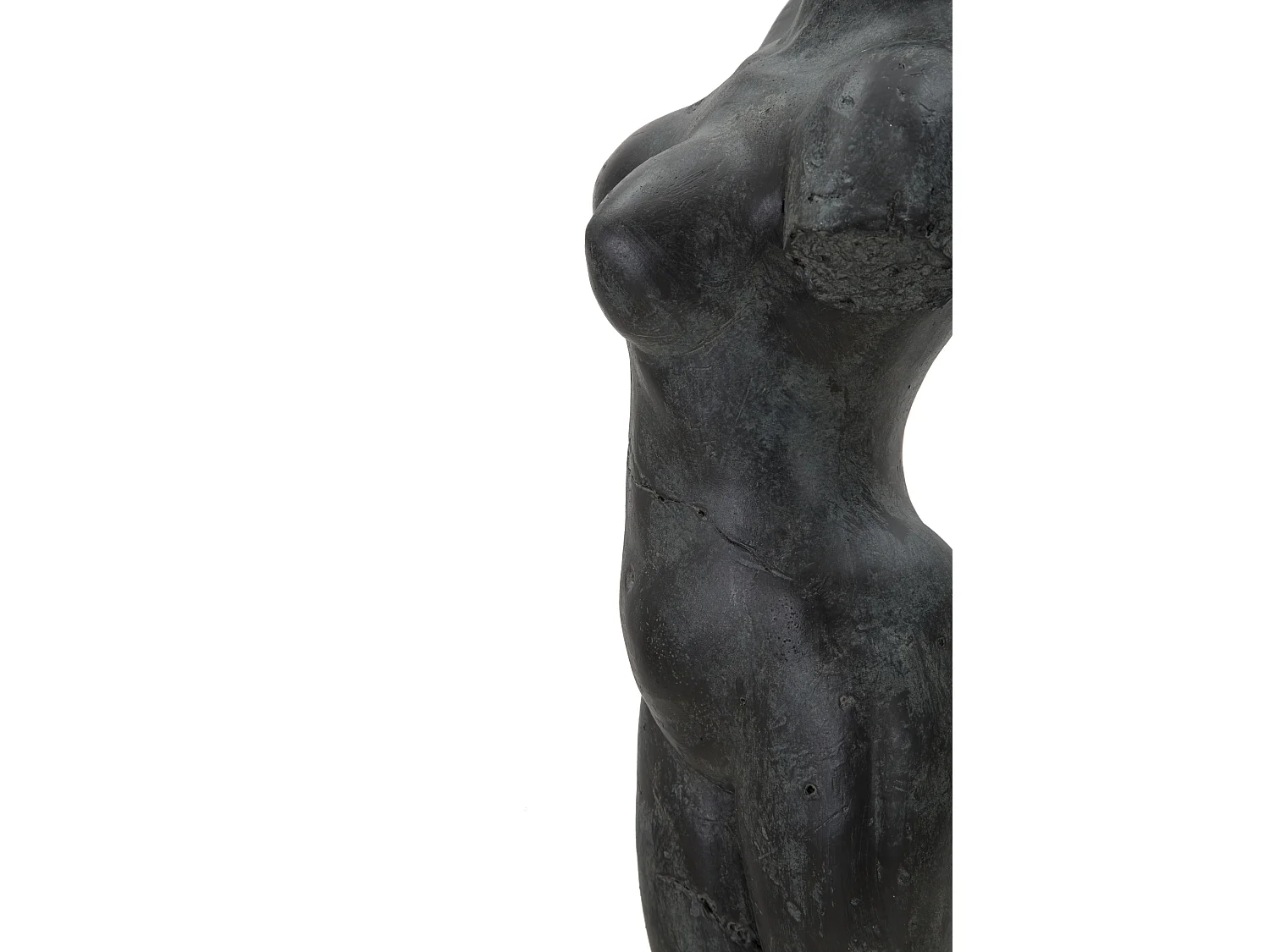 Estatueta Escultura Decorativa Busto De Mulher Em Resina Preta Afrodite Mauro Ferretti