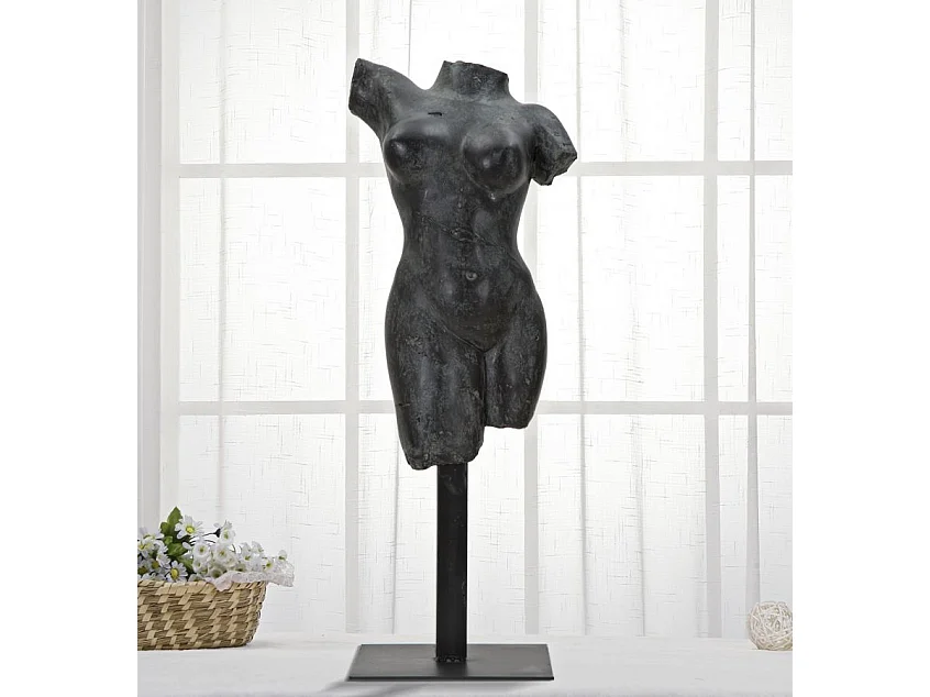 Statue Buste Féminin "Musée" 50cm Noir