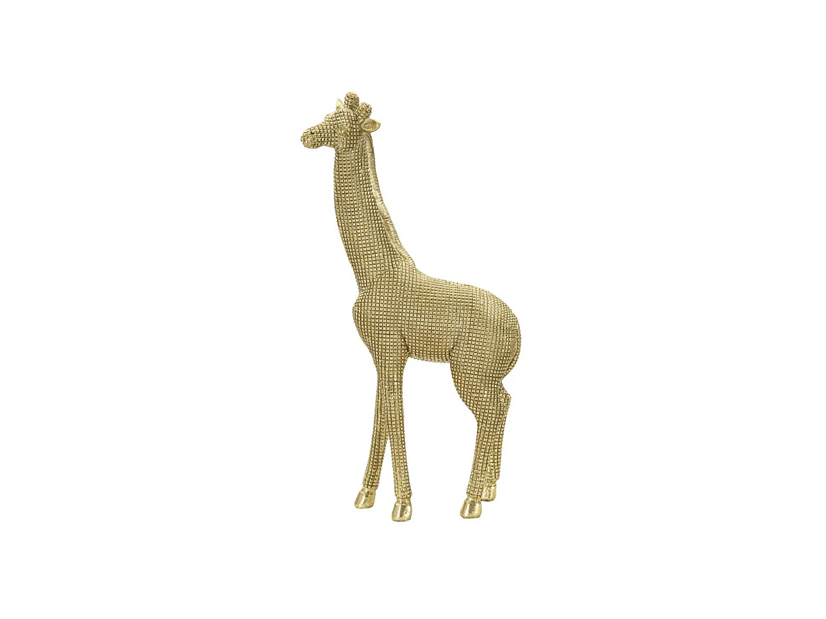 Giraffen-Statue aus Kunstharz goldfarben 19,8x8x40 cm