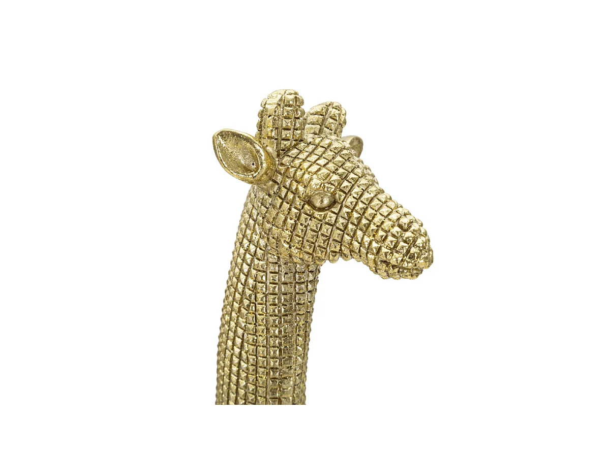 Giraffen-Statue aus Kunstharz goldfarben 19,8x8x40 cm