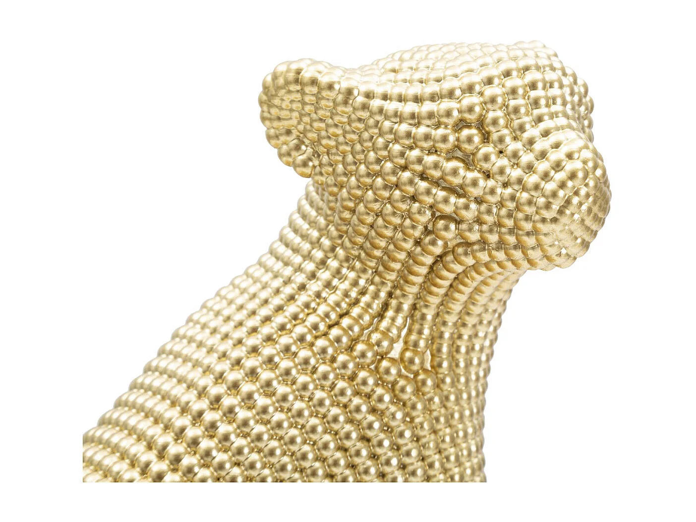 Statuette Déco en Résine "Léopard" 29cm Or