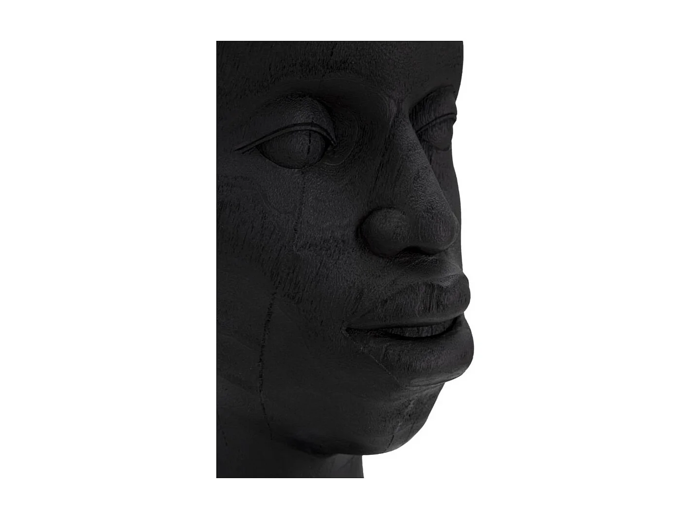 Statue Tête Homme Couvre-Chef "Massai" 56cm Noir