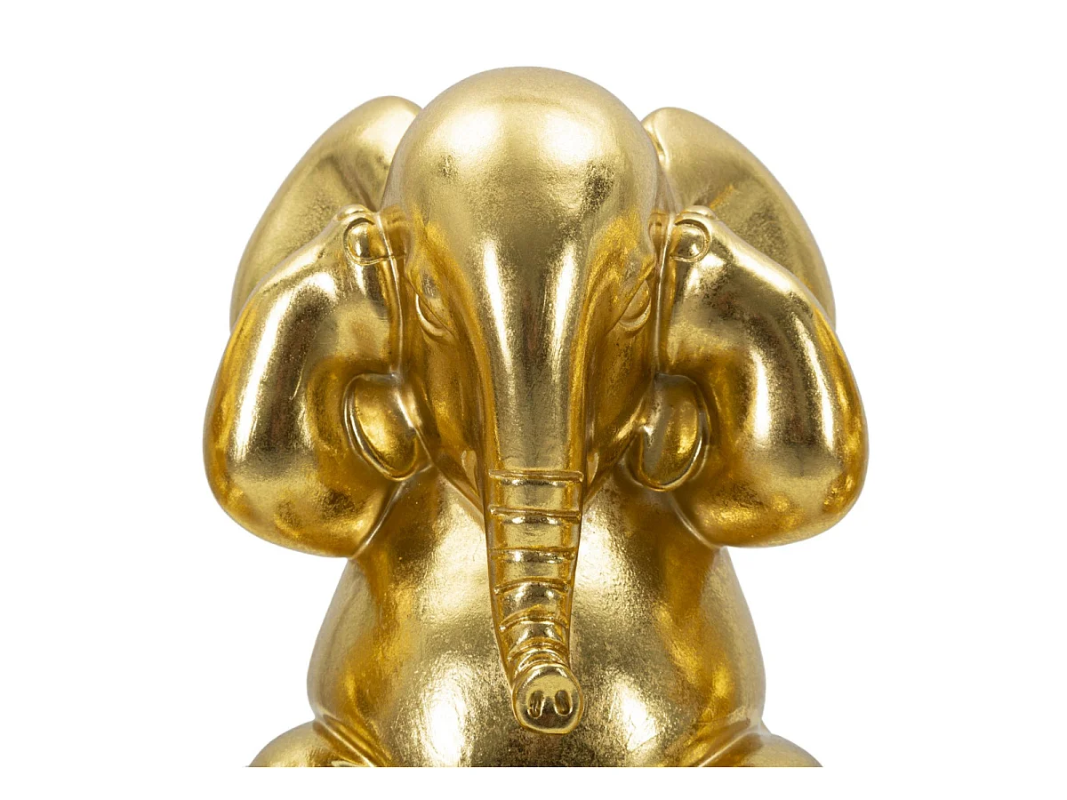 Set van 3 gouden hars olifanten Ø 15,5x20,5 cm
