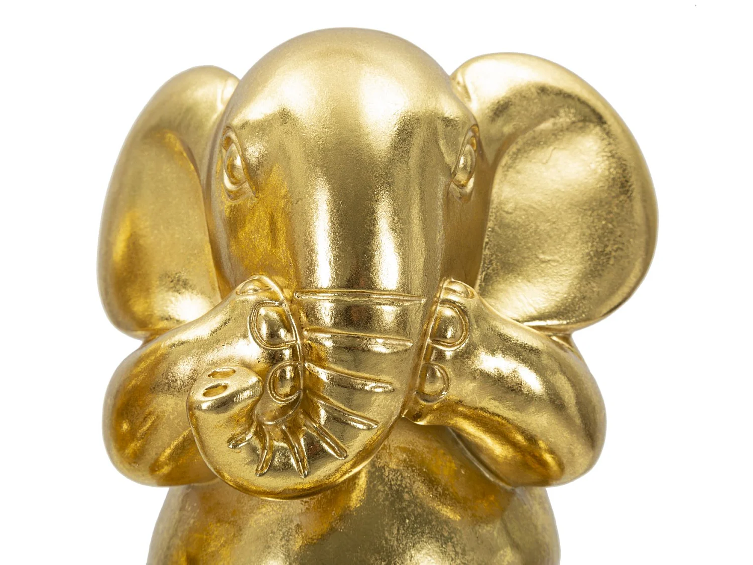 Set van 3 gouden hars olifanten Ø 15,5x20,5 cm