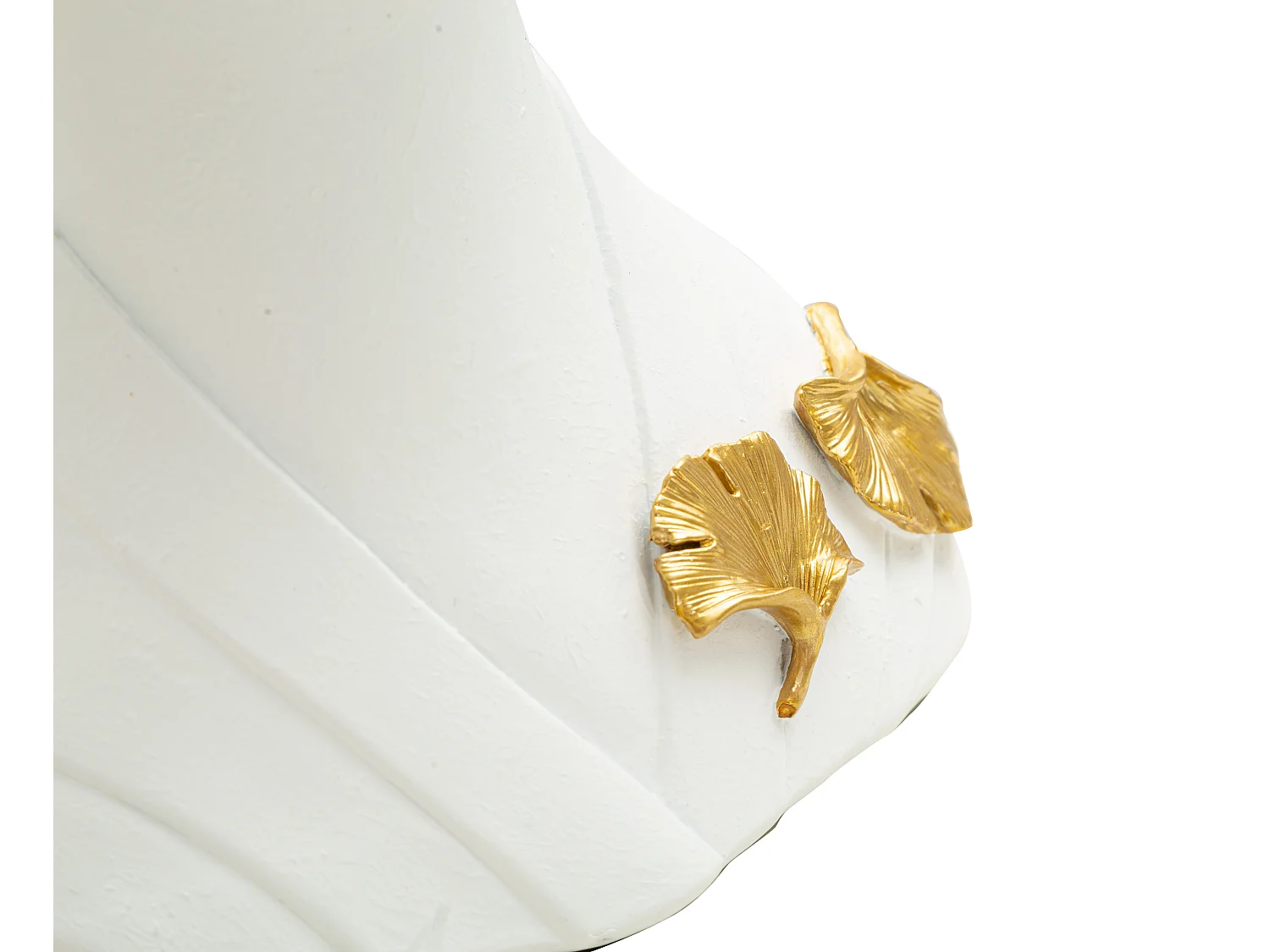 Testa di Buddha in resina bianca cm 21,5x16x35