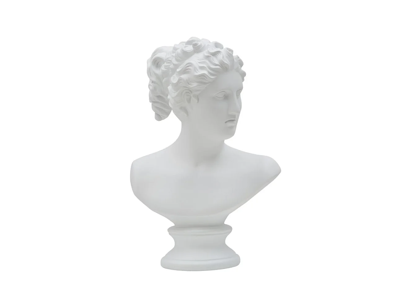 Scultura in resina bianca cm 22x15x34