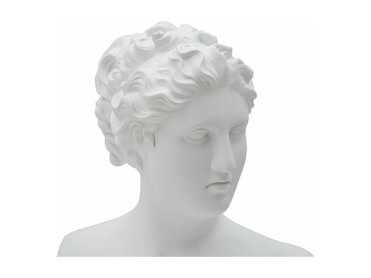 Escultura clássica decorativa de meia cabeça em poliresina H34cm Mulher Mauro Ferretti