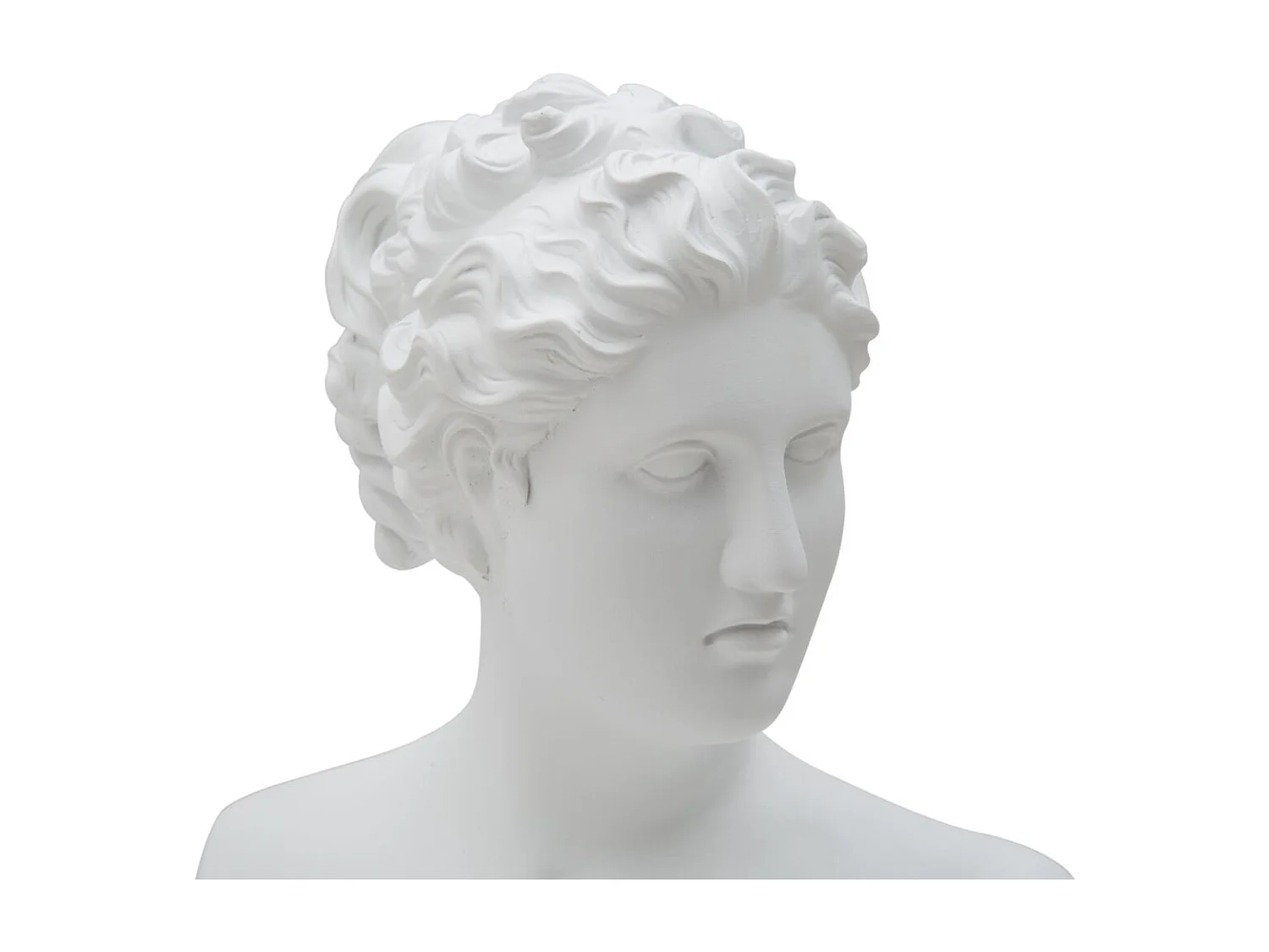 Busto decorativo clásico de mujer en poliresina h34 cm