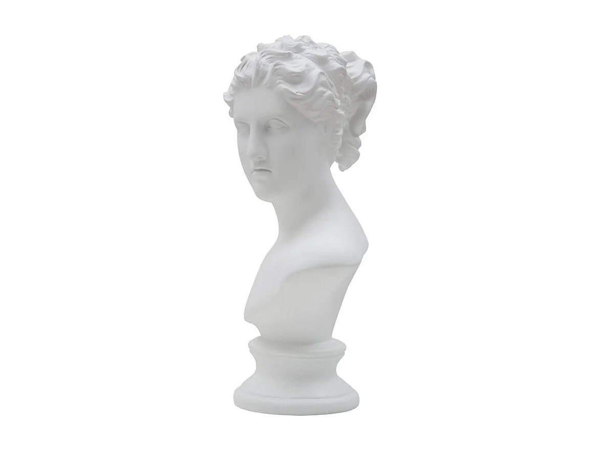 Busto decorativo clásico de mujer en poliresina h34 cm