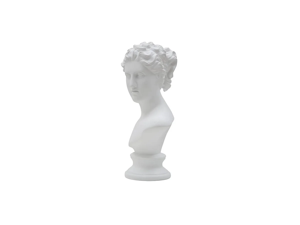 Busto decorativo clásico de mujer en poliresina h34 cm