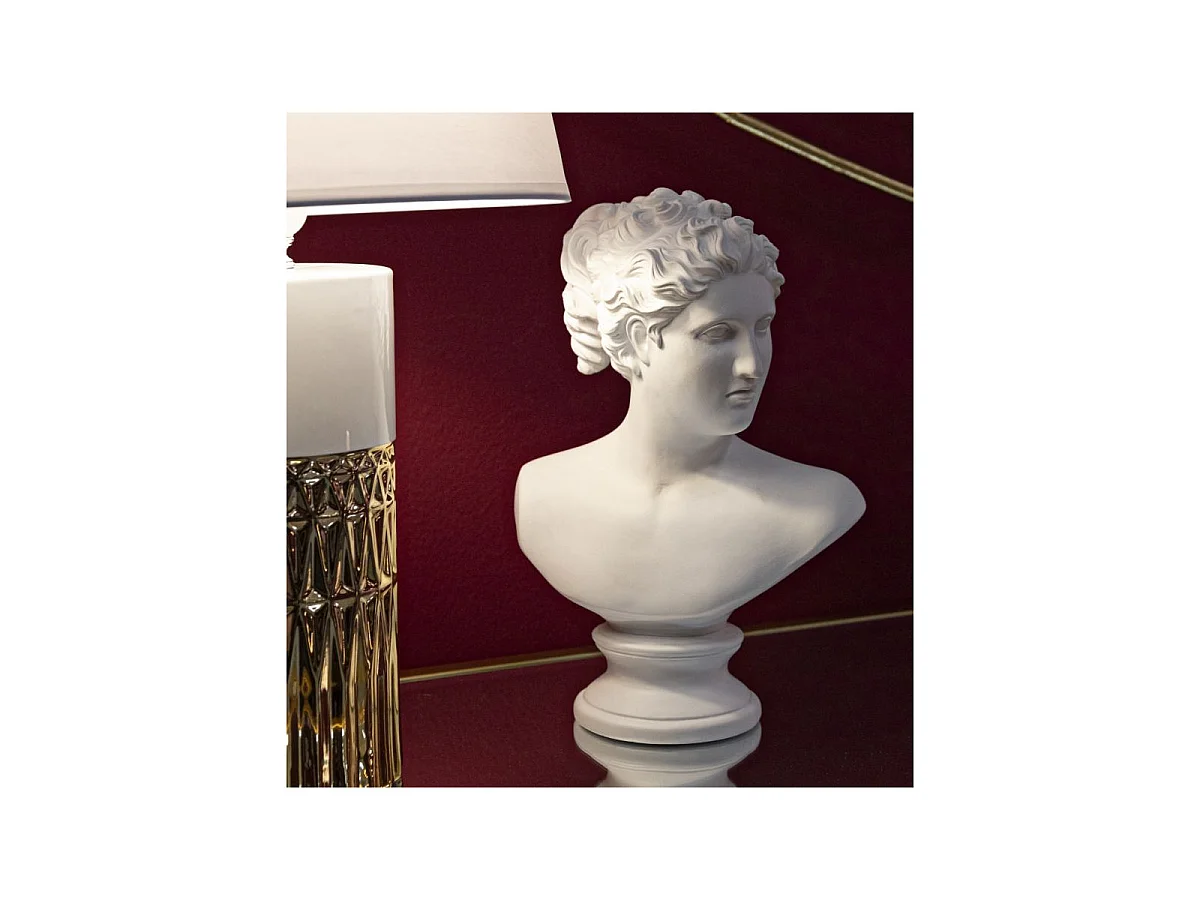 Busto decorativo clásico de mujer en poliresina h34 cm