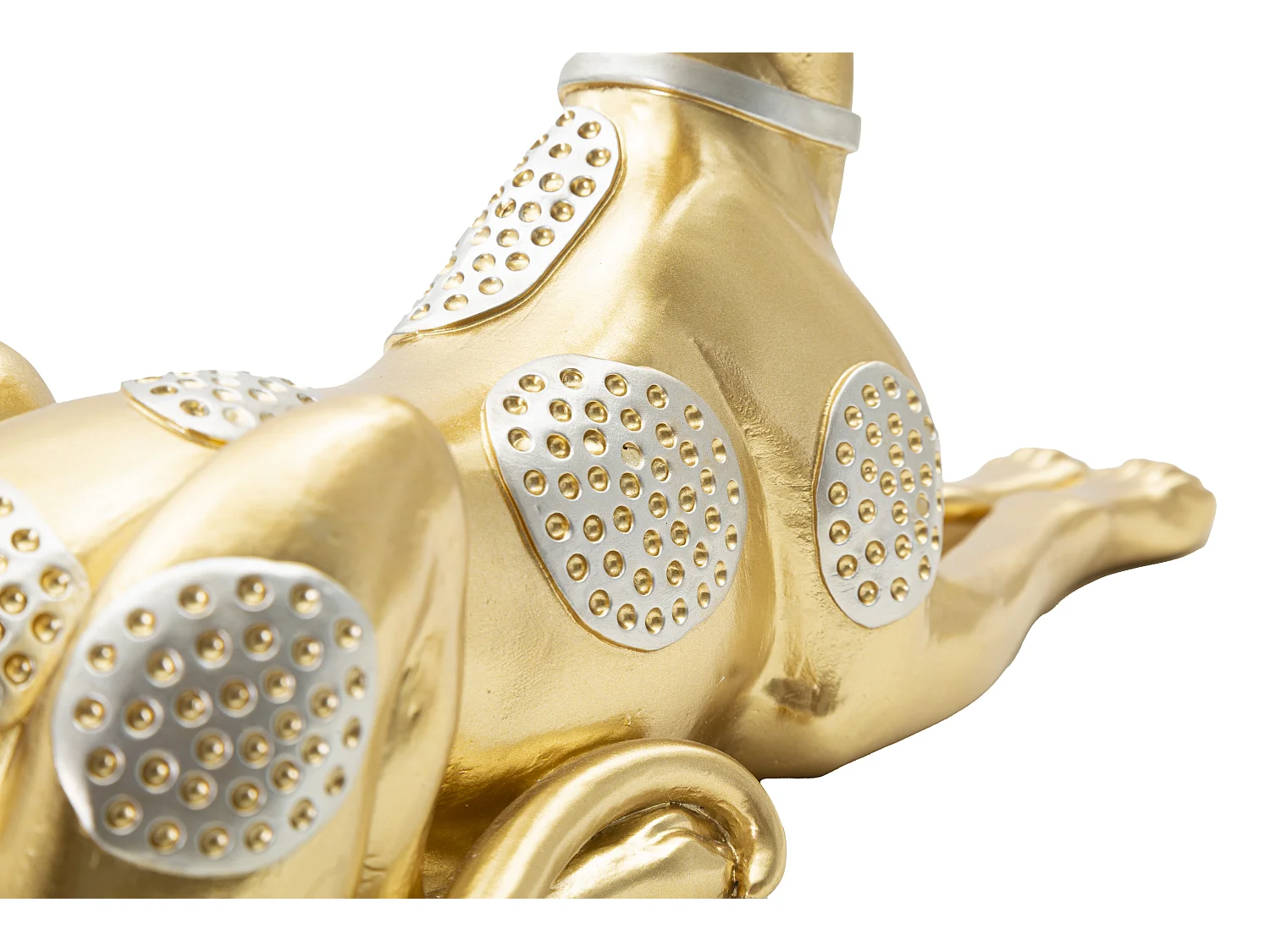 Statuette Design en Résine "Chien Couché" 32cm Or