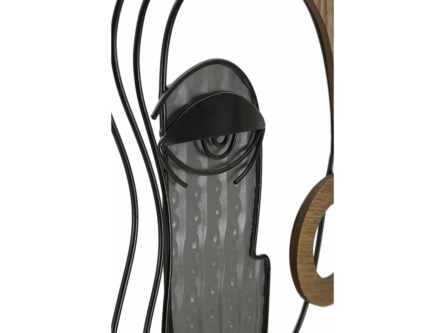 Scultura astratta in metallo nero cm 28x9x55