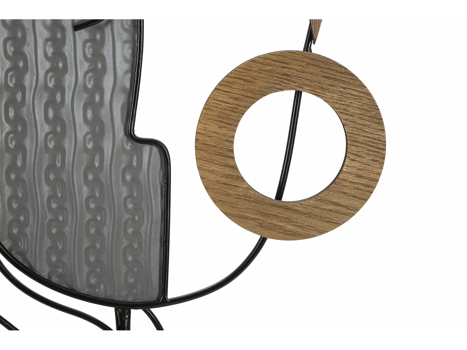 Scultura astratta in metallo nero cm 28x9x55