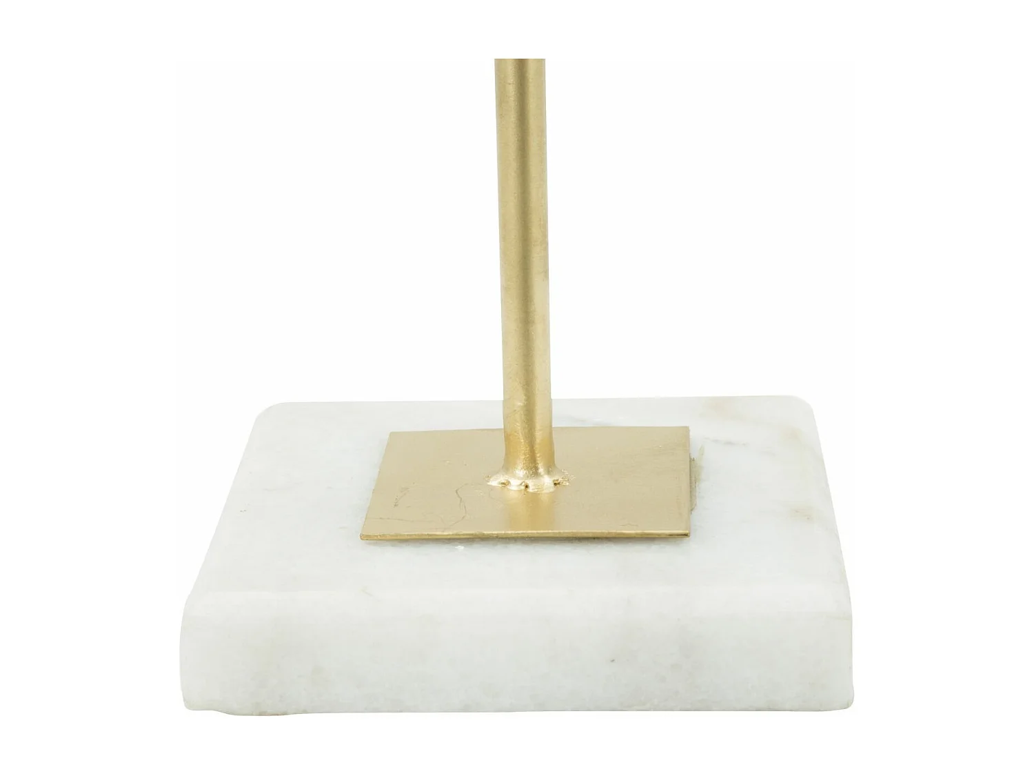 Decorazione in metallo dorata con base in marmo bianca cm 24x10x37,5