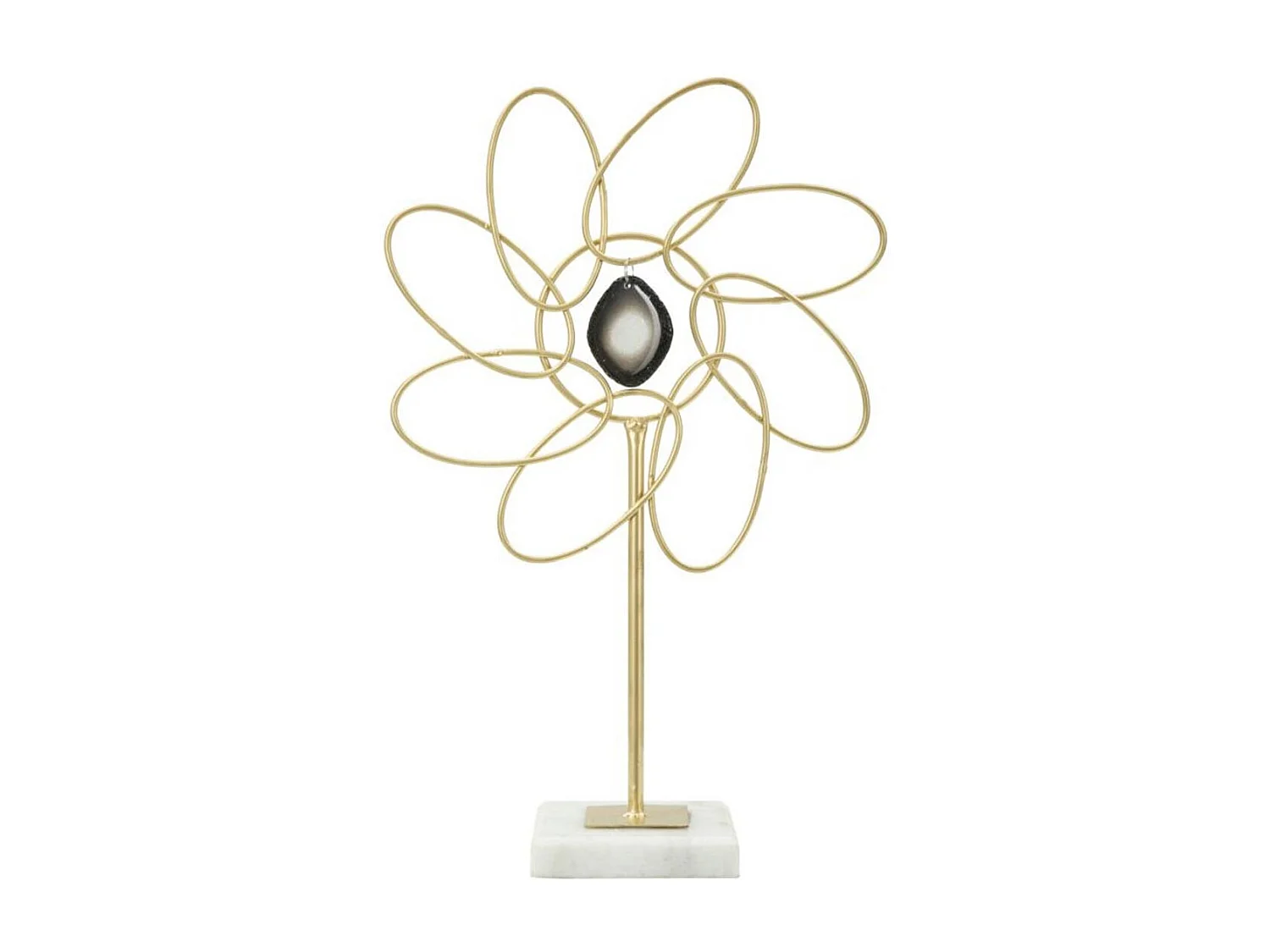 Fleur Déco en Métal "Daisy" 37cm Or
