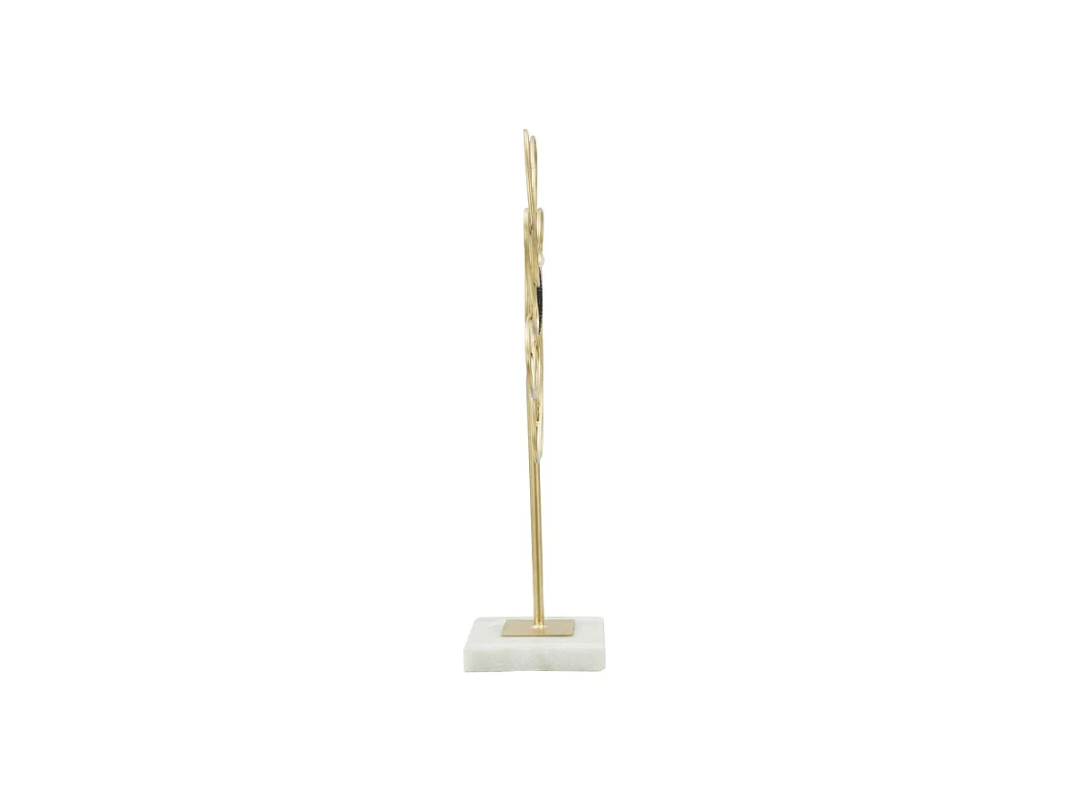 Fleur Déco en Métal "Daisy" 37cm Or