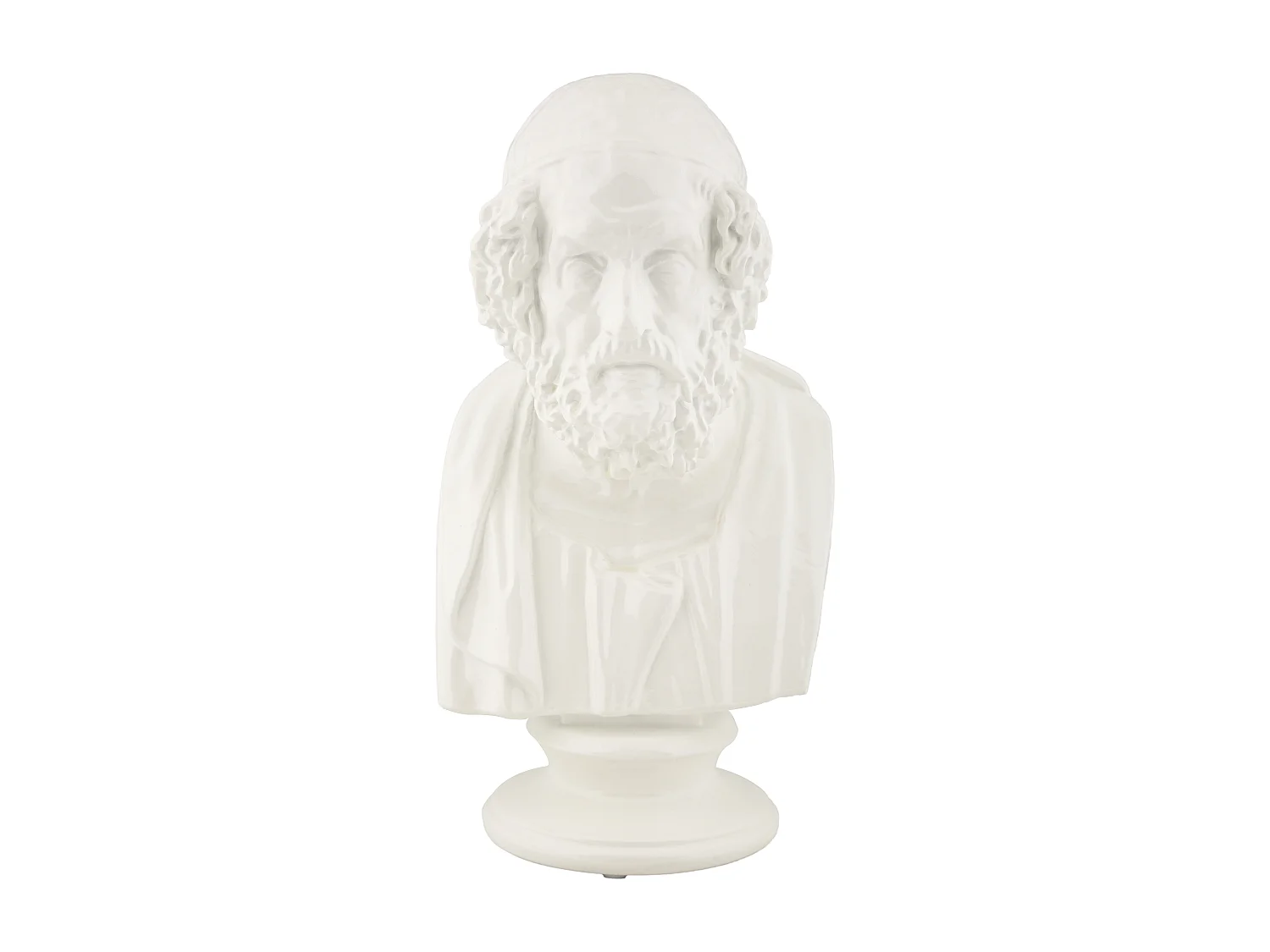 Buste Homme en Résine "Sage" 25cm Blanc