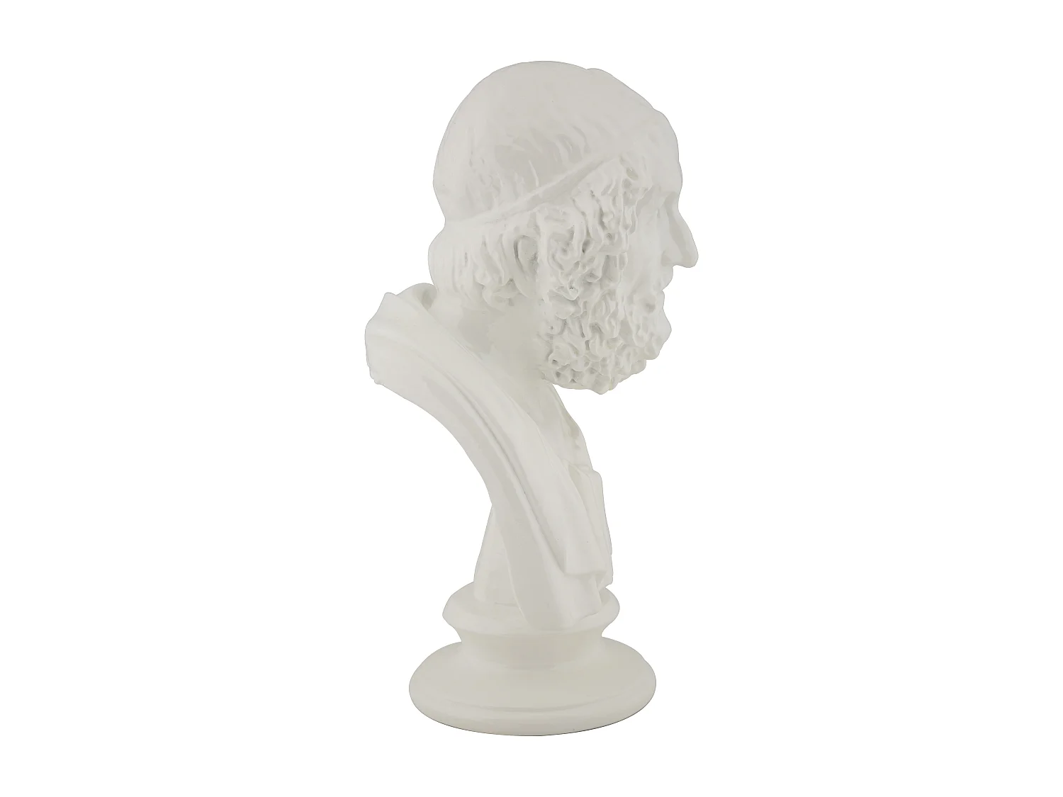 Buste Homme en Résine "Sage" 25cm Blanc