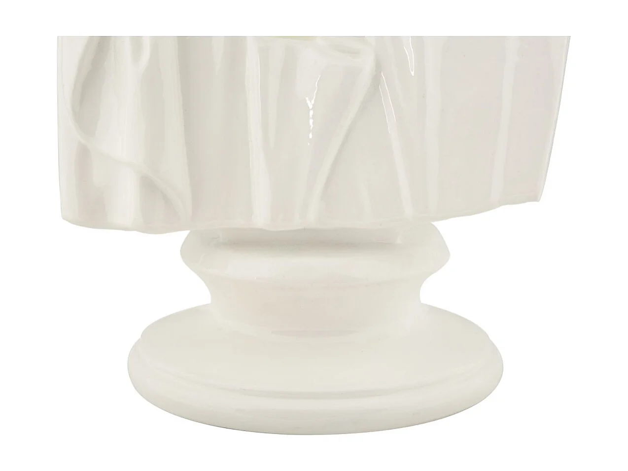 Scultura a forma di busto di uomo in resina bianca cm 12,9x12,5x25