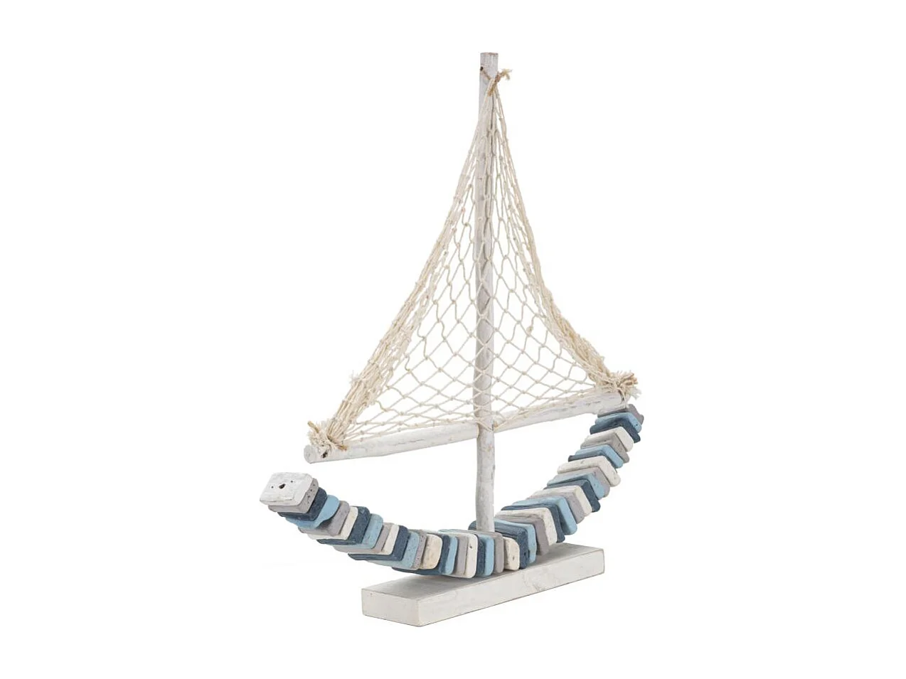 Bateau Voilier Déco en Bois "Tanoak" 45cm Multicolore