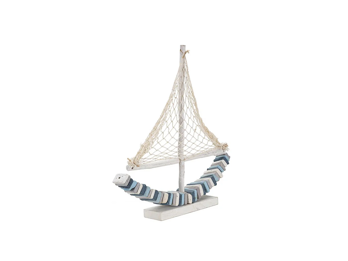 Bateau Voilier Déco en Bois "Tanoak" 45cm Multicolore