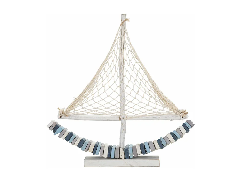 Bateau Voilier Déco en Bois "Tanoak" 45cm Multicolore