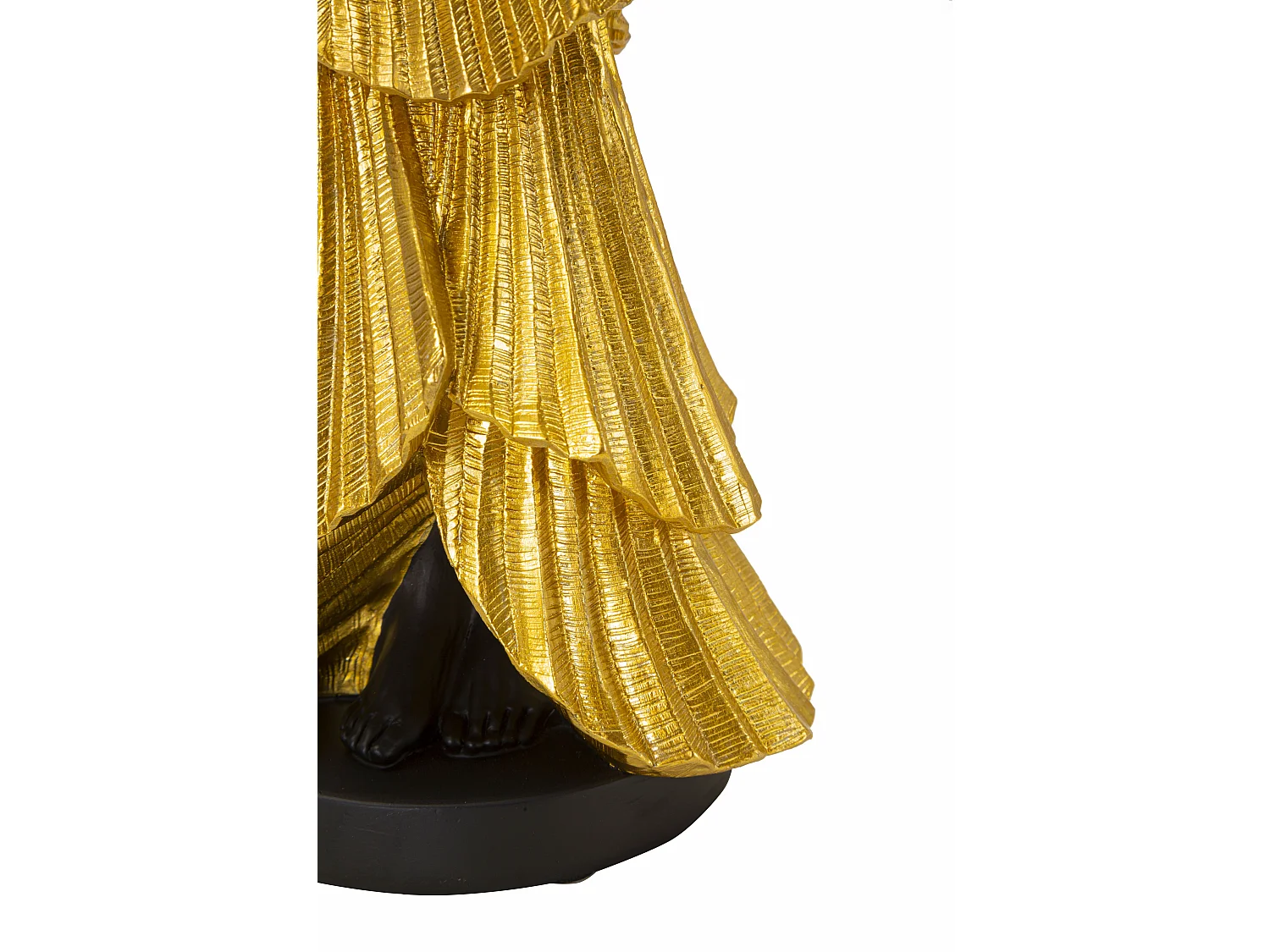 Statuetta di donna in resina dorata cm 14,5x10x33